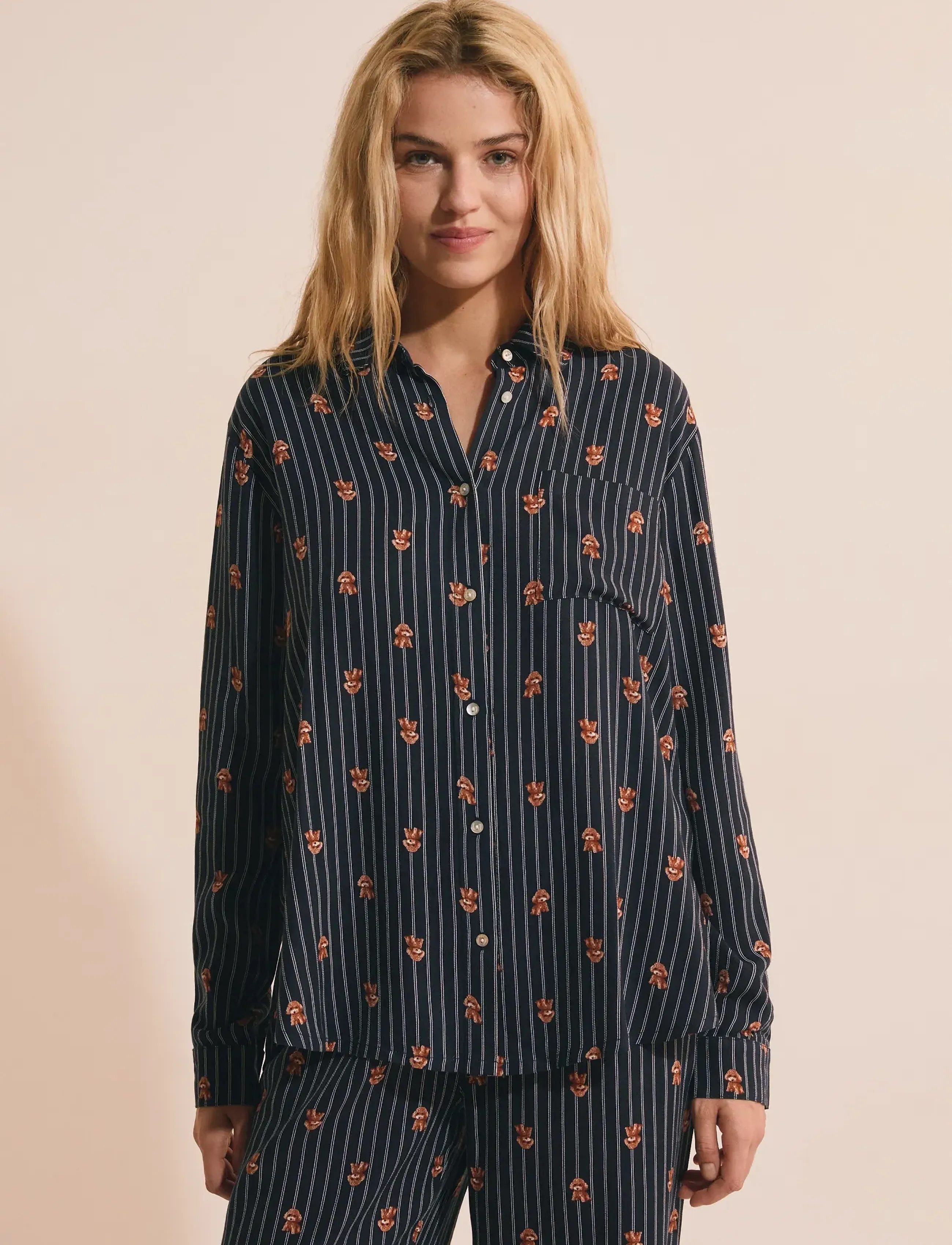 Etam Roby Long Sleeve Pyjama Shirt pyjamas & nattlinnen dam – bild 5