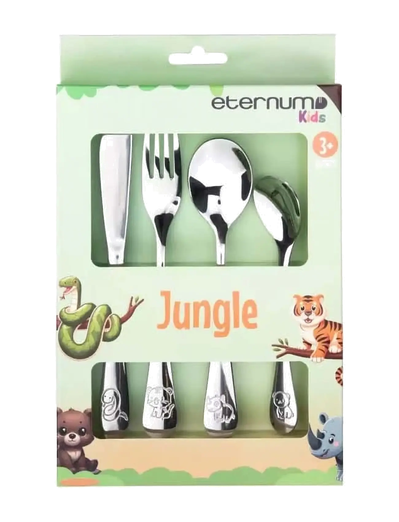 ETERNUM Eternum Bestickset Barn Djungel 4 St Silber - 24X15X3CM - Kinder
