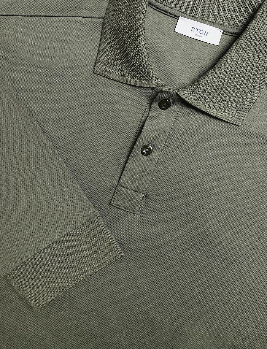 Eton - Eton Polo - långärmade stickade pikétröjor - dark green - 2
