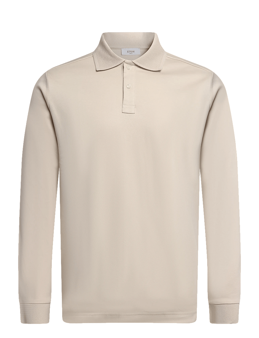 Eton - Eton Polo - long-sleeved knitted polos - white - 0