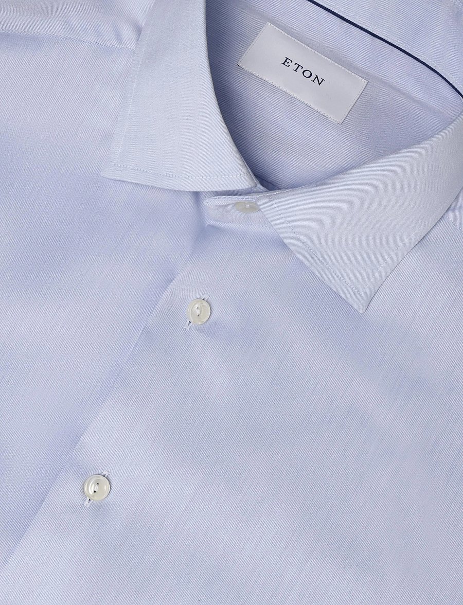 Eton - Eton Signature Twill Shirt - kostymskjortor - azure - 2