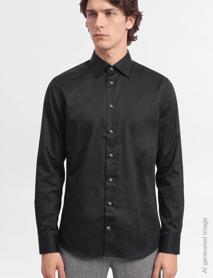 Eton - Eton Signature Twill Shirt - formal shirts - black - 3