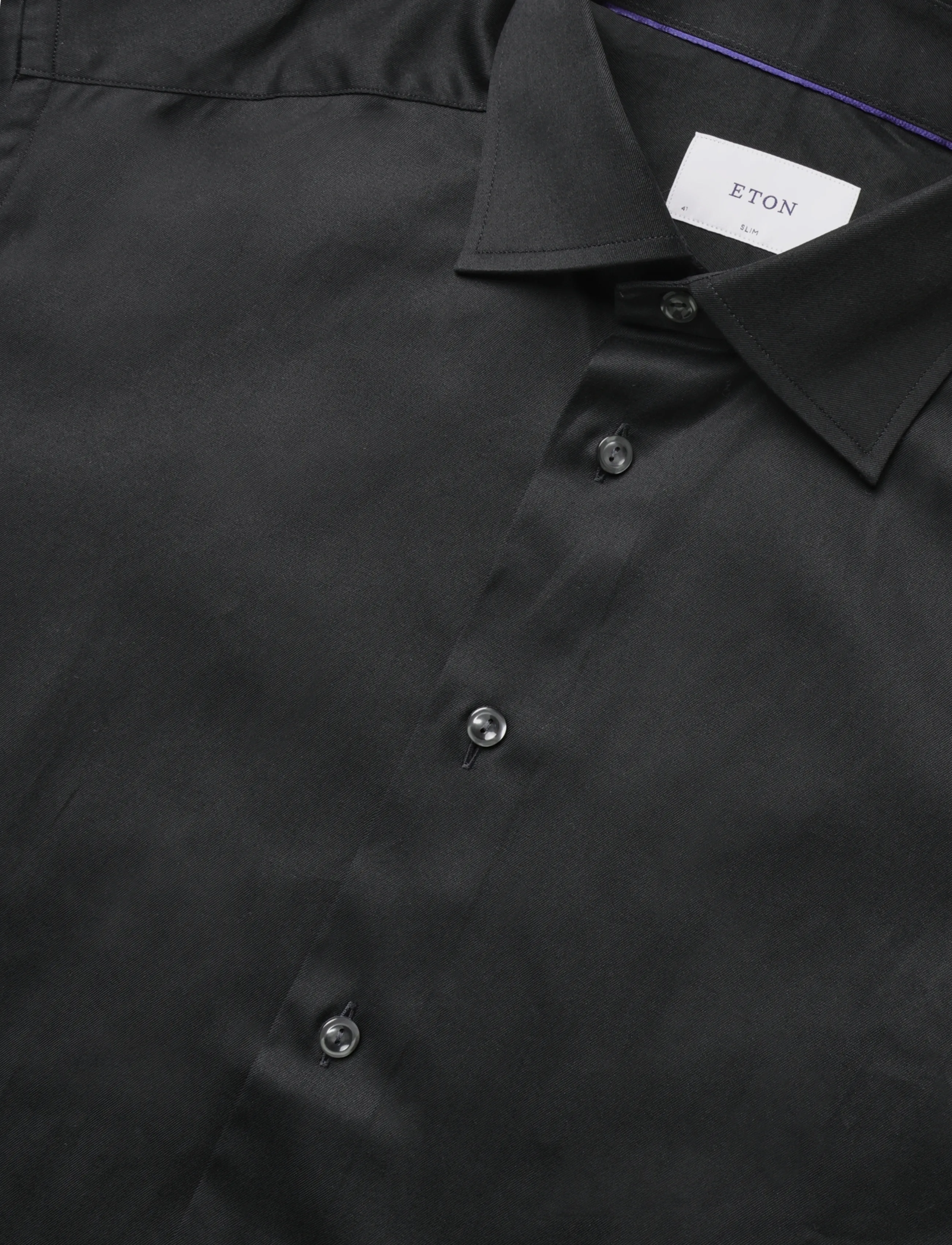 Eton - Eton Signature Twill Shirt - ametlikud särgid - black - 2