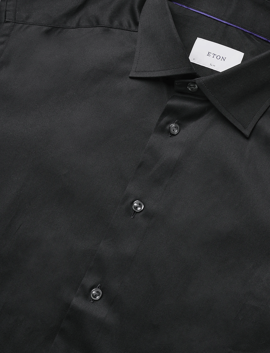 Eton - Eton Signature Twill Shirt - ametlikud särgid - black - 2