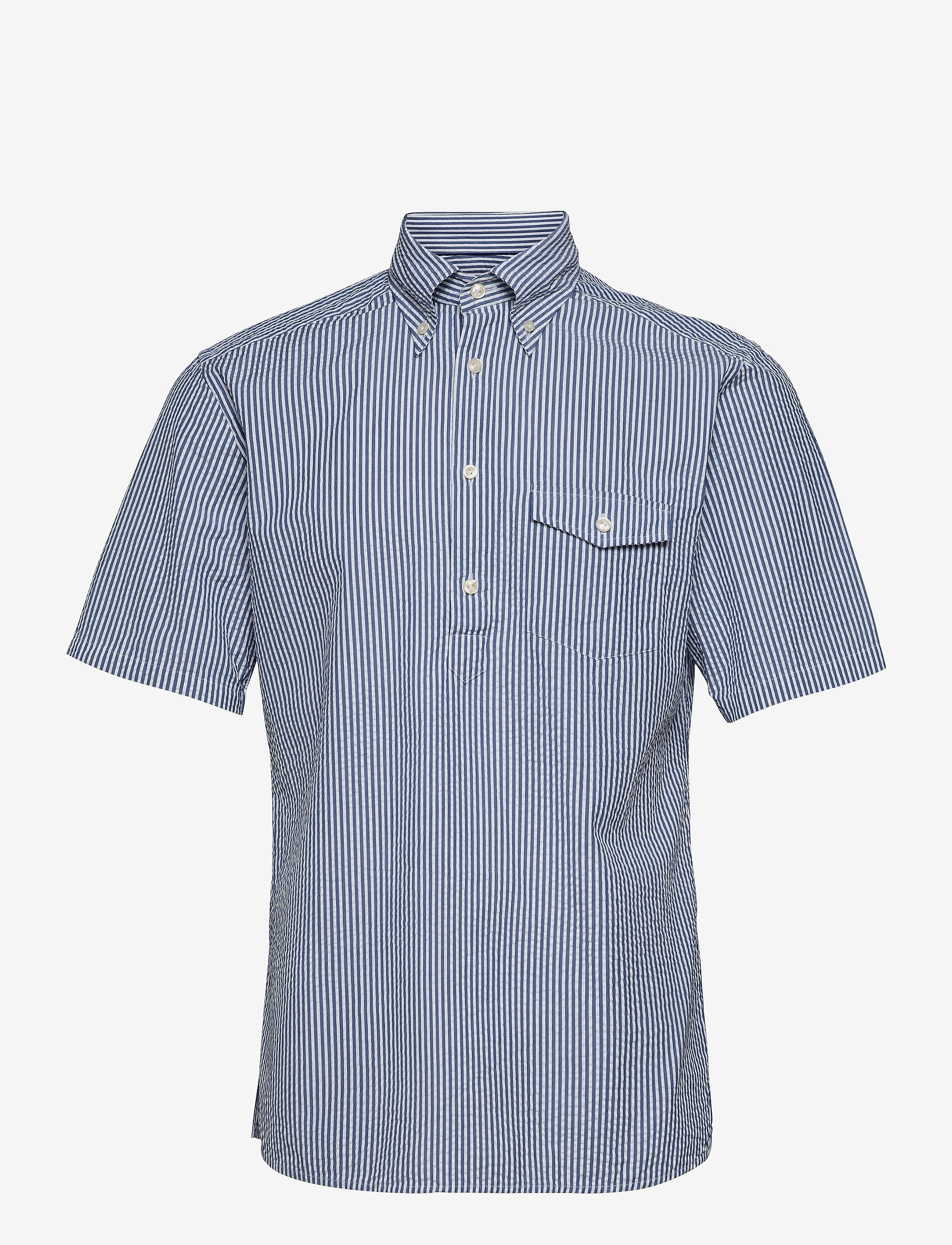 Eton Slim  fit Casual Poplin Shirt - Eton - BLUE / blue