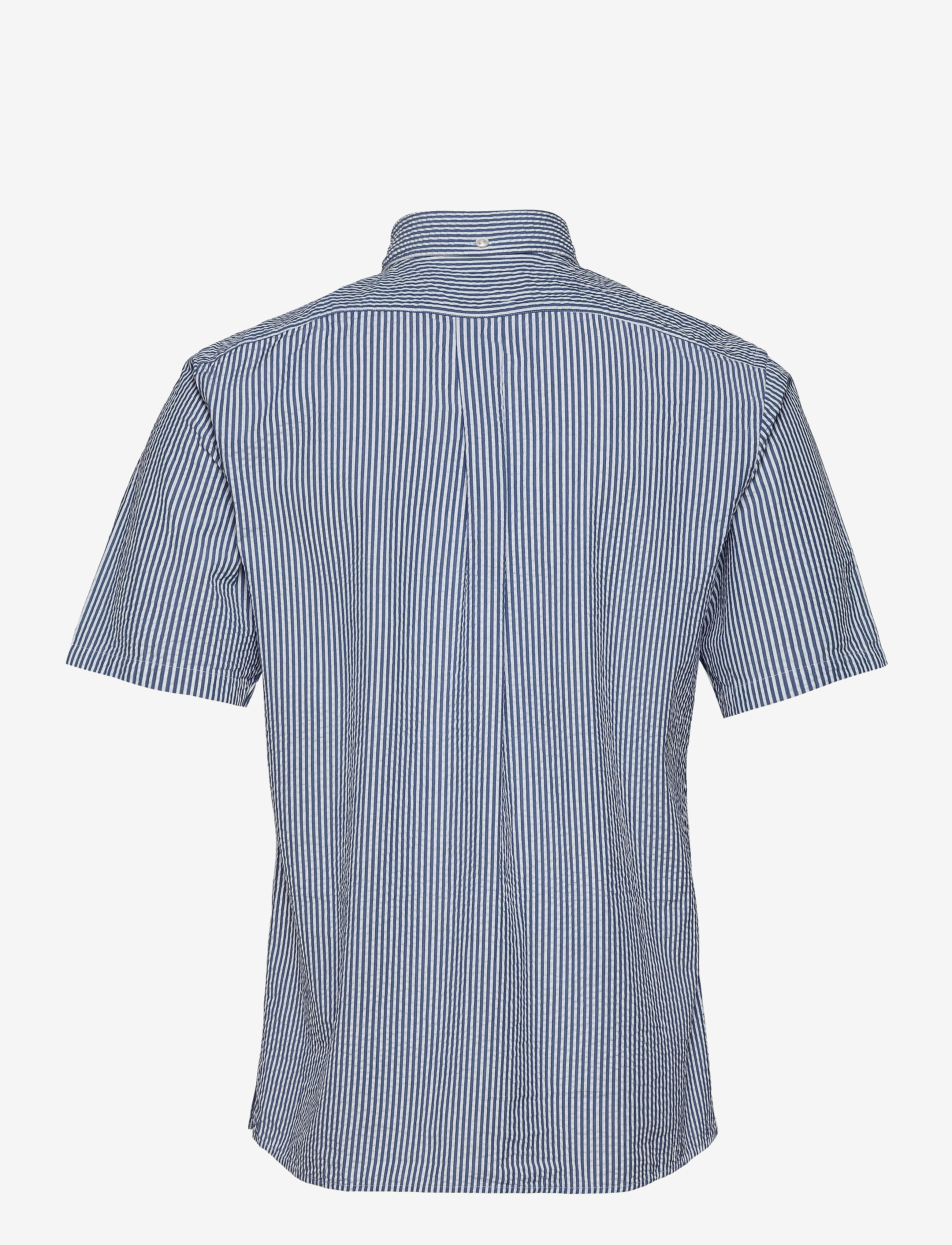 Eton - Slim  fit Casual Poplin Shirt - kortærmede skjorter - blue - 1