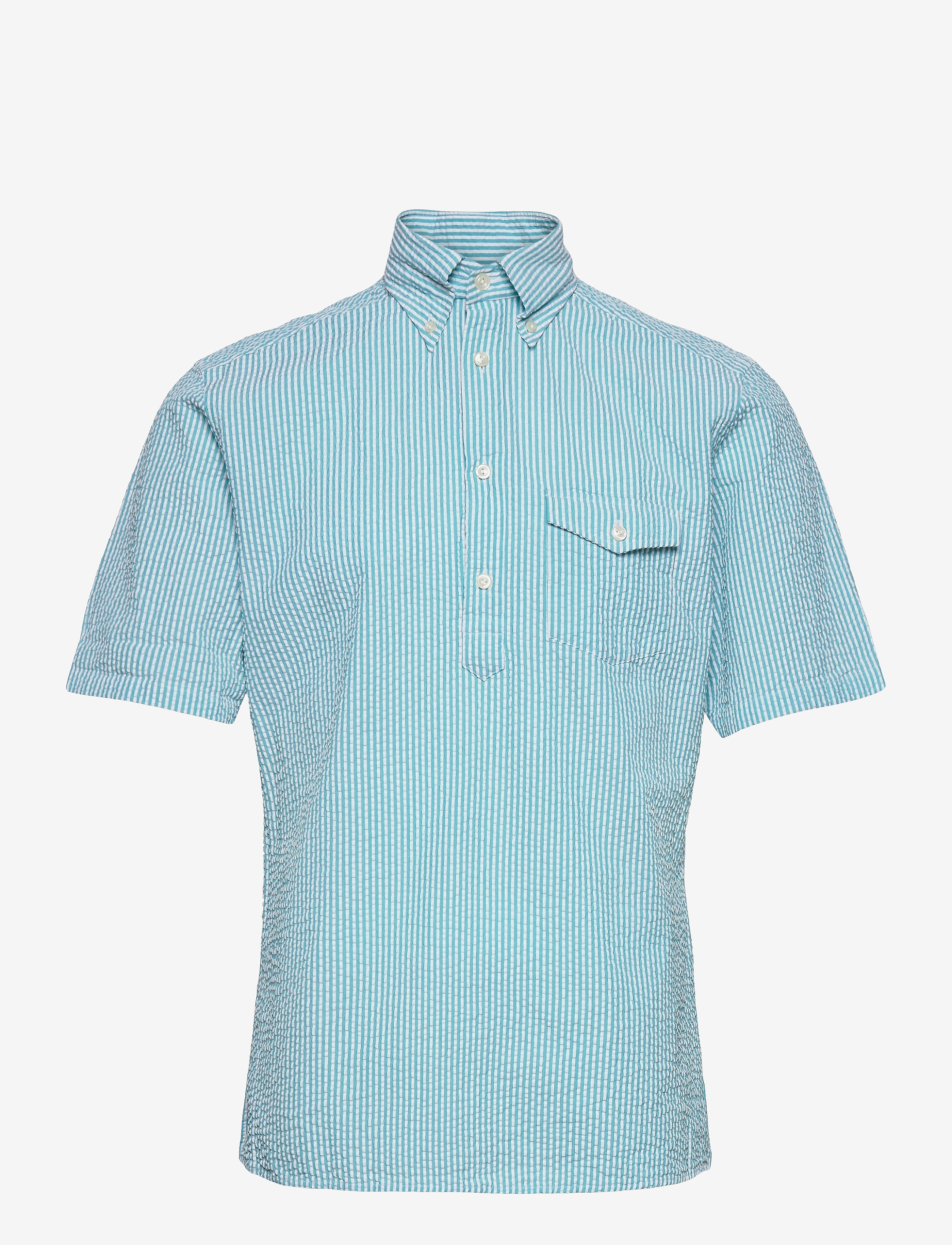 Eton Slim  fit Casual Poplin Shirt - Clothing - GREEN / green