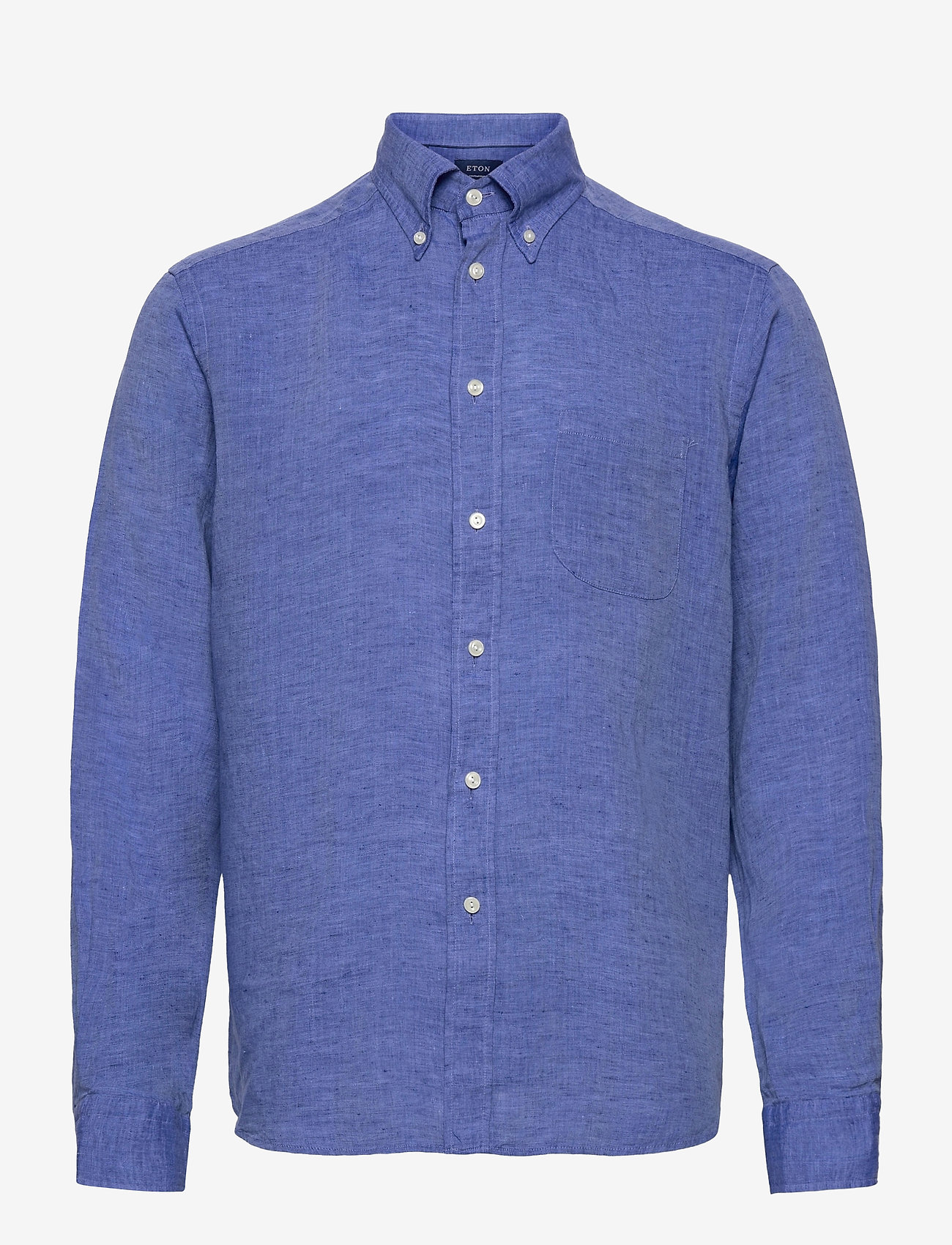Eton - Men's shirt: Casual  Linen - blue - 0