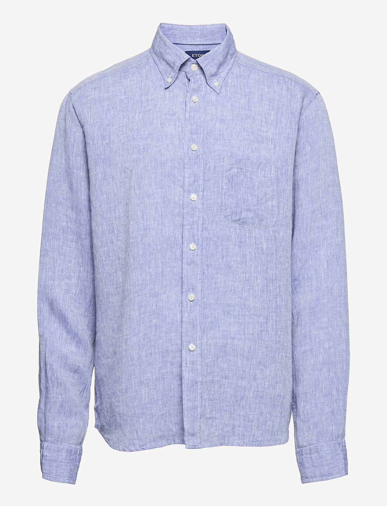 Eton - Men's shirt: Casual  Linen - navy blue - 0