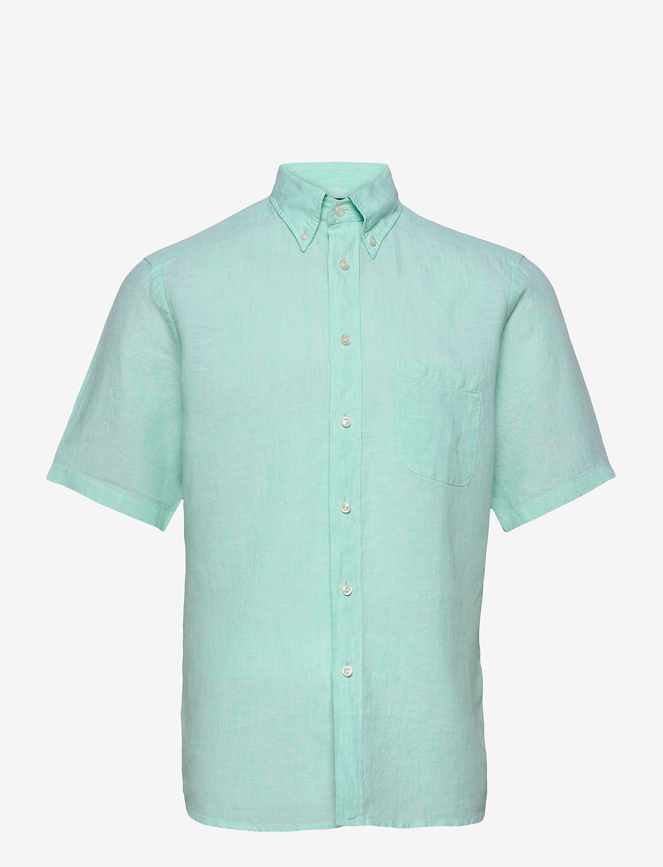 Eton - Slim  fit Casual Linen Shirt - basic-hemden - green - 0