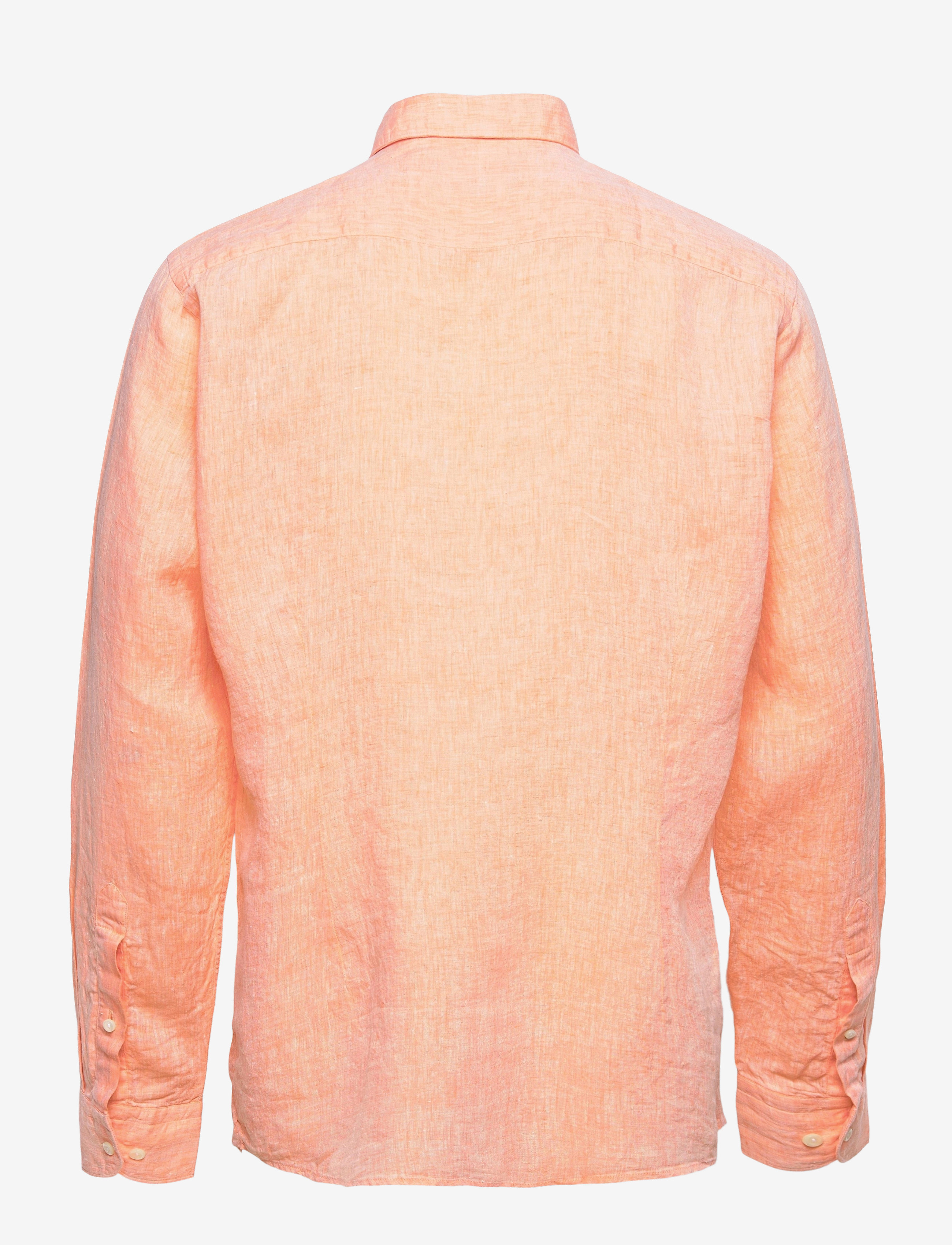 Eton - Slim  fit Business Casual Linen Shirt - yellow/orange - 1