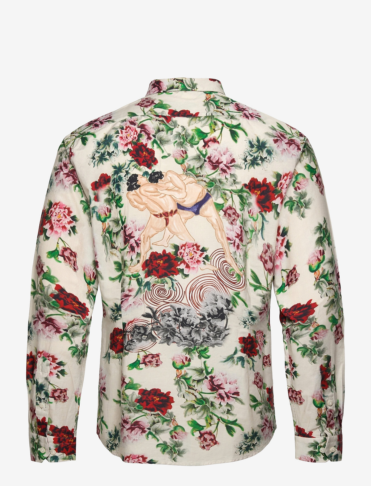 Eton - Floral Sumo Print Shirt - red - 1
