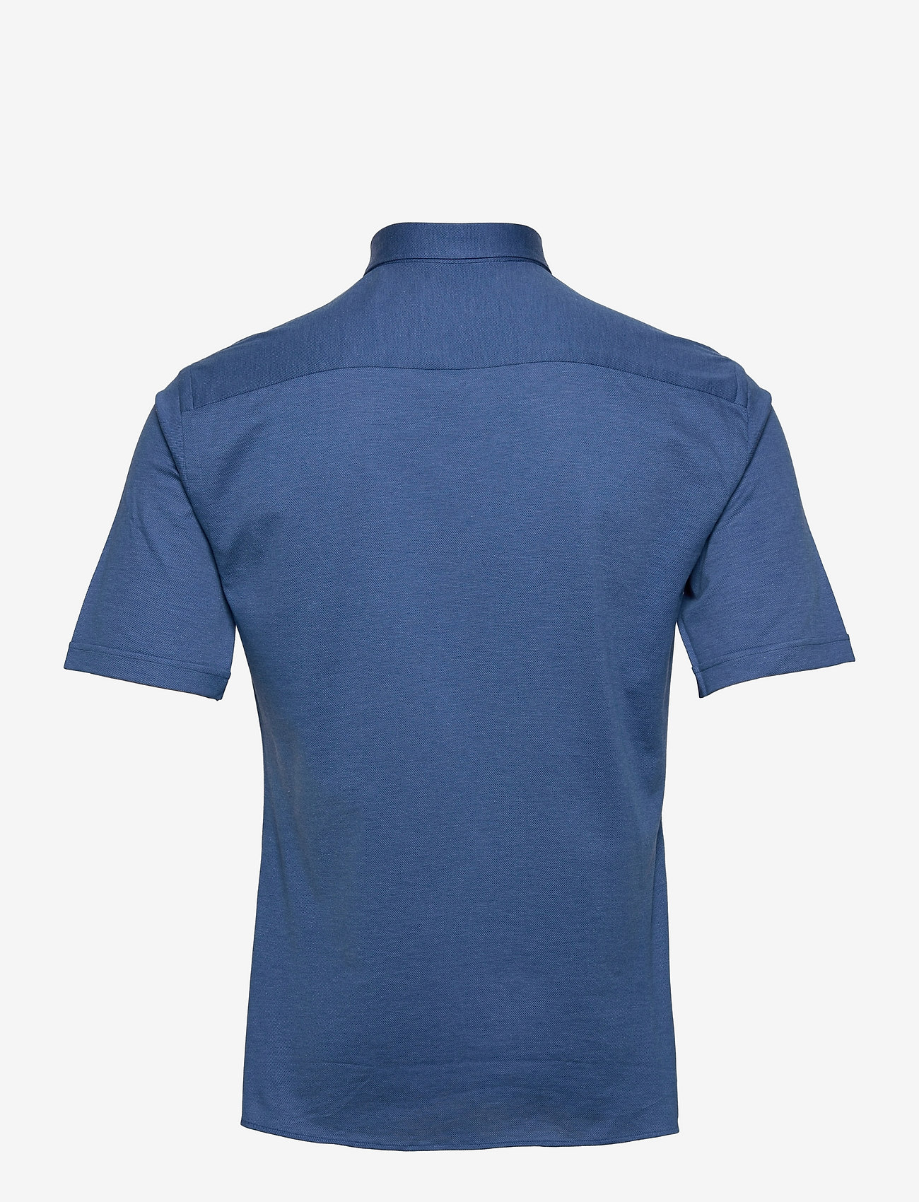 Eton - Blue Polo Short Sleeve Popover Shirt - mid blue - 1