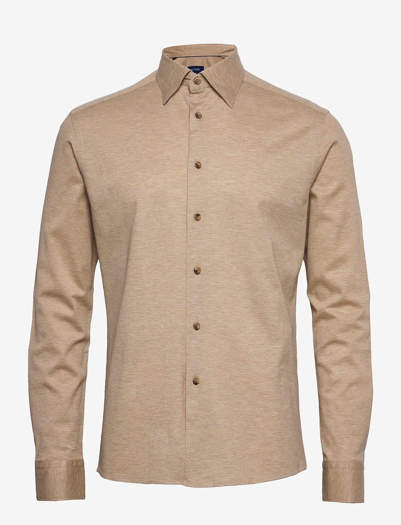Eton - Slim  fit Casual Pique Shirt - offwhite/brown - 0