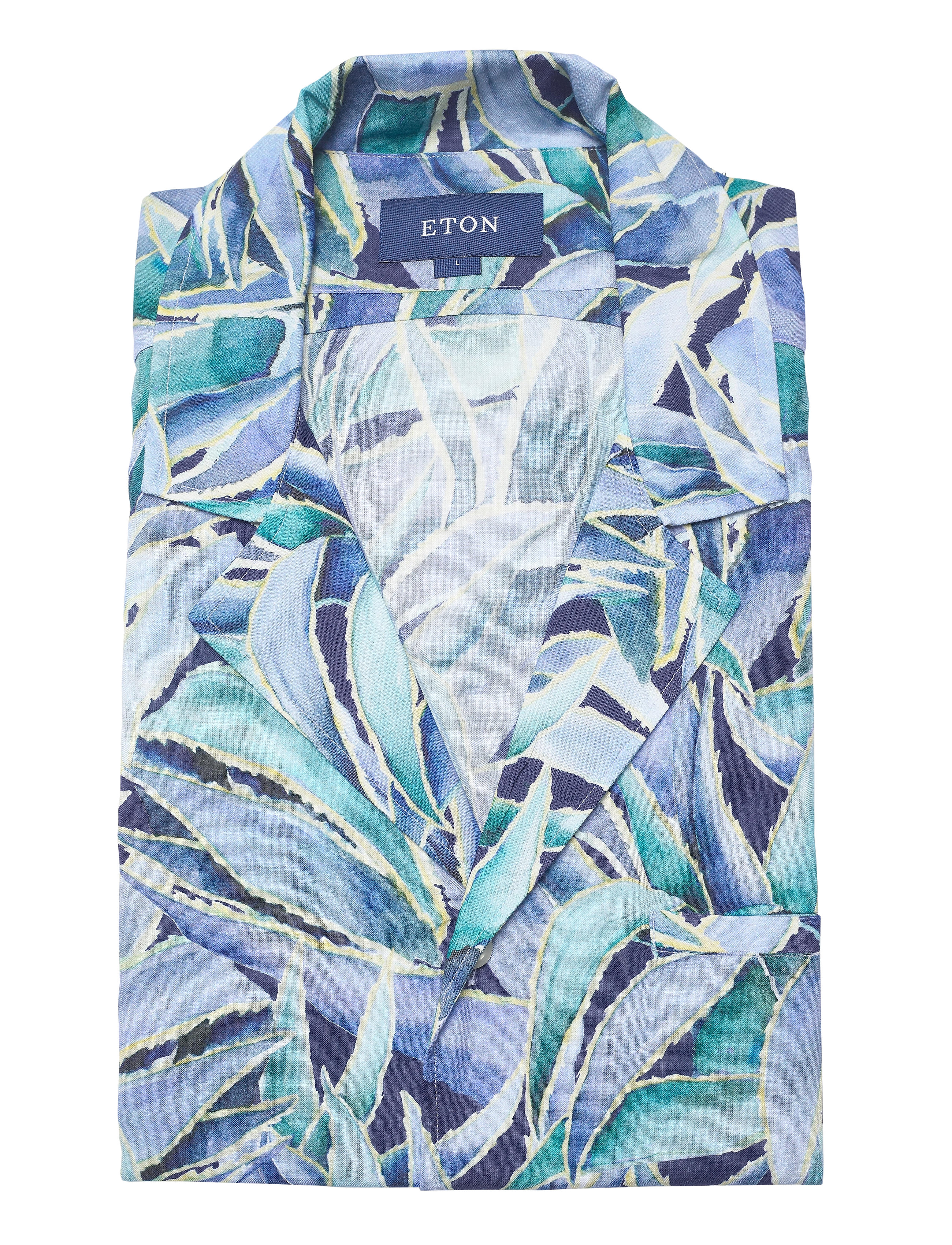 Eton - slim fit Casual Muslin Shirt - blue - 4