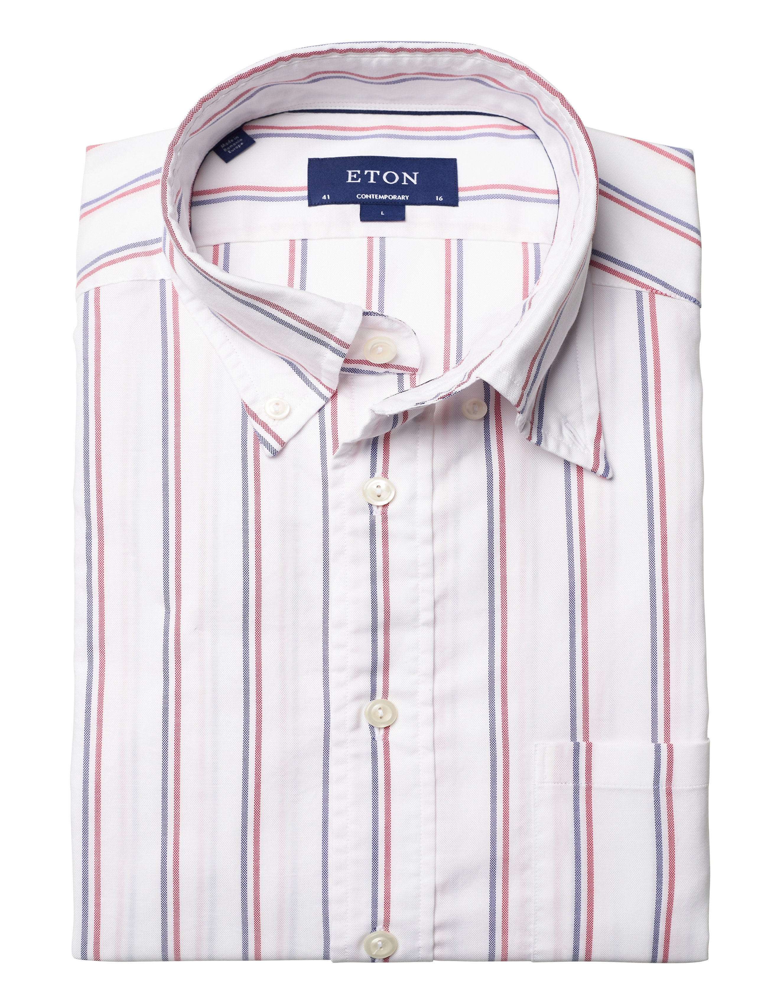 Eton - Contemporary  fit Casual Oxford Shirt - pink/red - 5