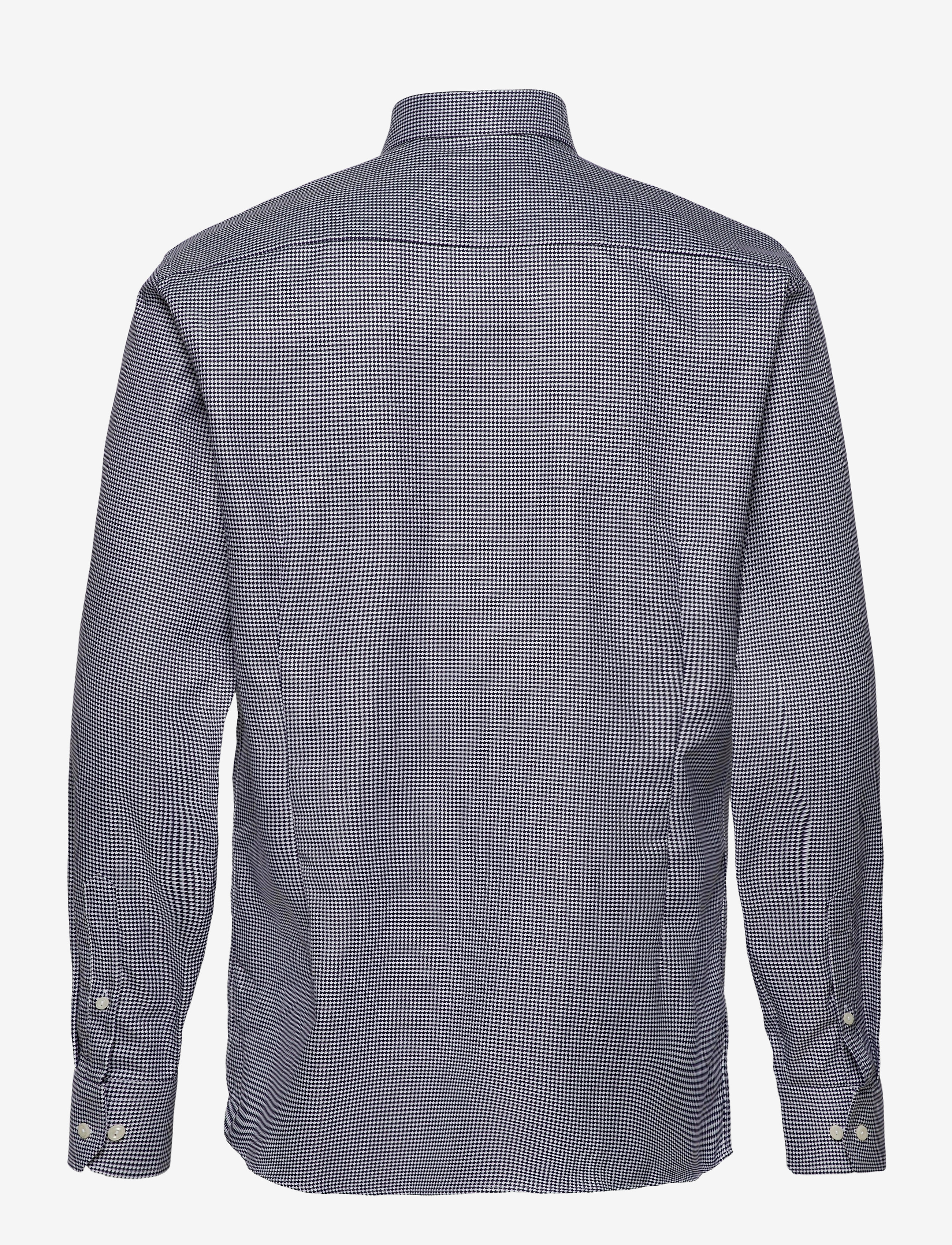 Eton - Navy Micro Weave Twill Shirt - blue - 1