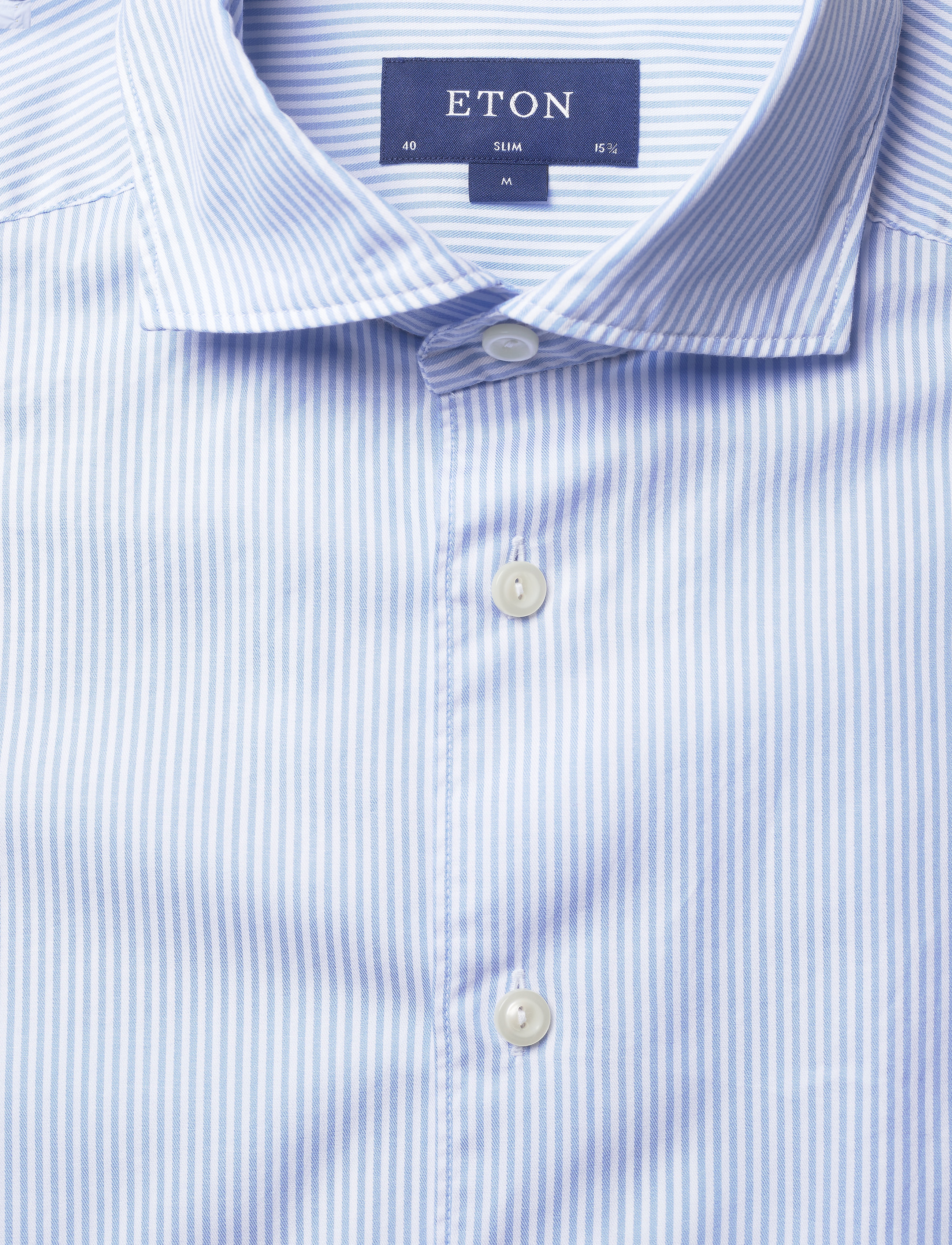 Eton - Slim fit Business Casual Lightweight Twill Shirt - blue - 2