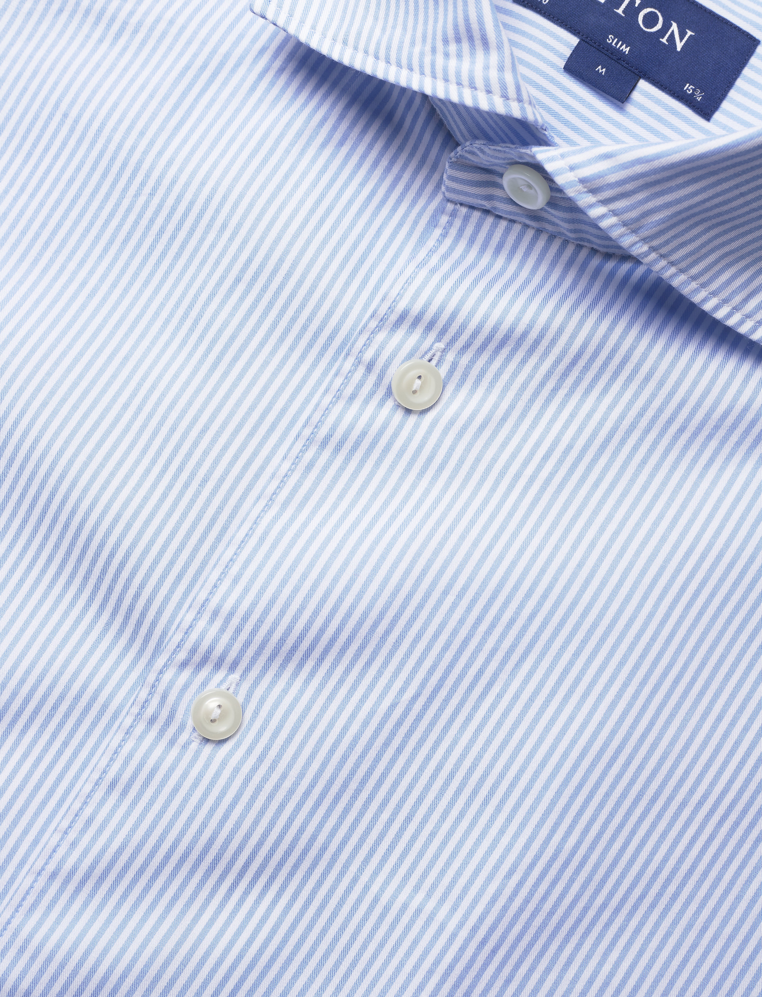 Eton - Slim fit Business Casual Lightweight Twill Shirt - blue - 3