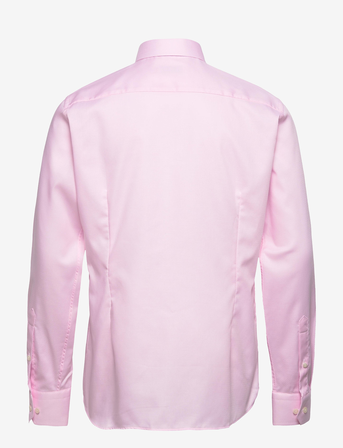Eton - Navy Diamond Weave Twill Shirt - pink/red - 1