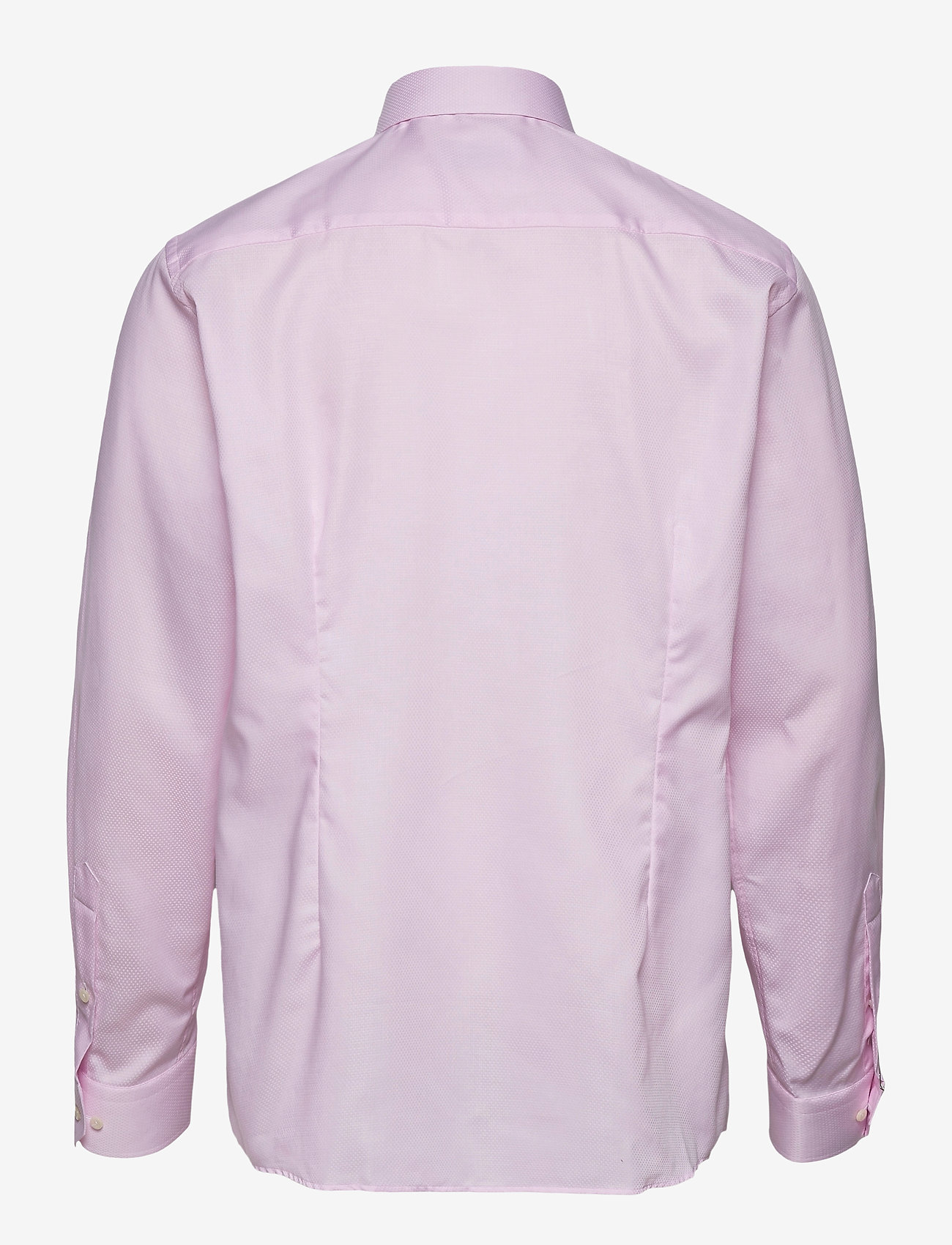 Eton - Navy Diamond Weave Twill Shirt - pink/red - 1