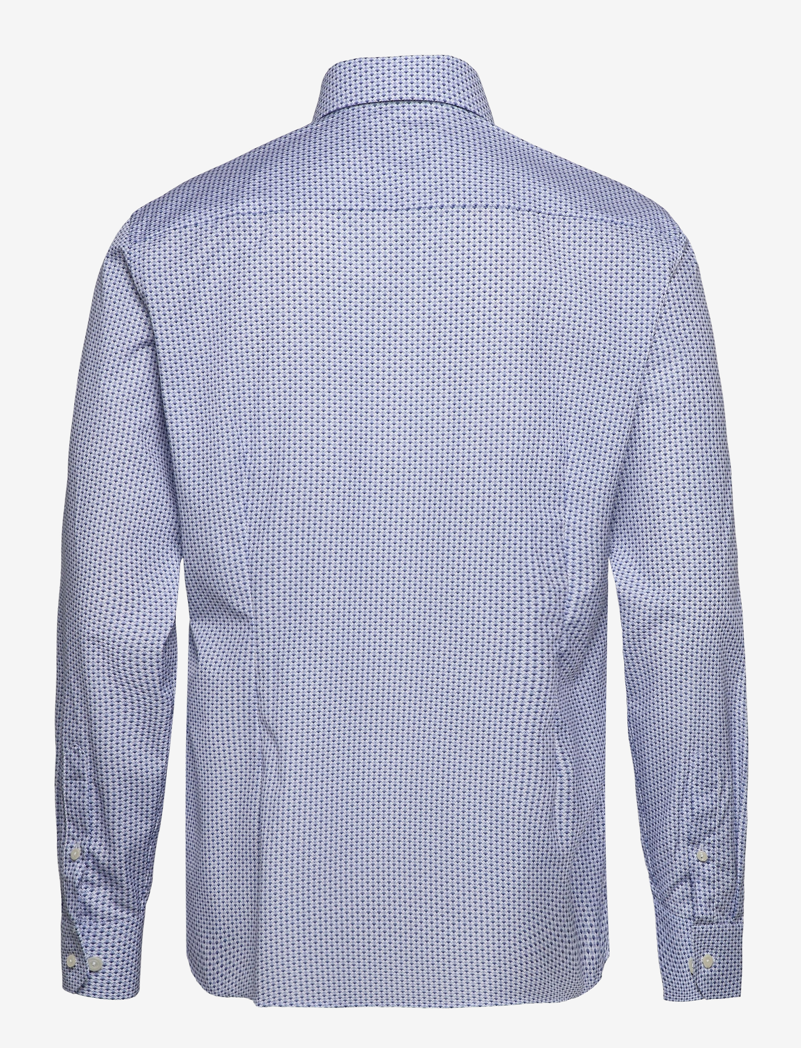 Eton - Floral Micro Print Poplin Shirt - blue - 1