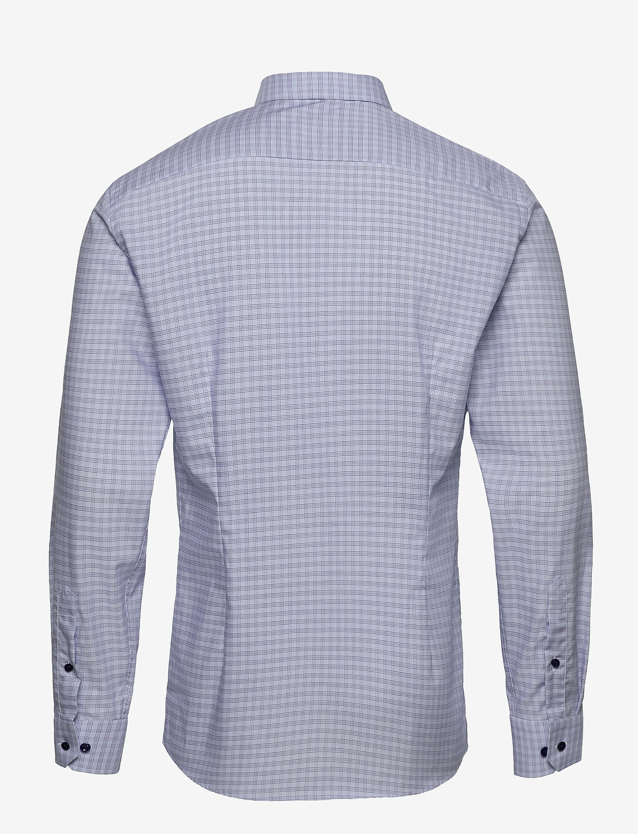 Eton - Sky Blue & Navy Checked Twill Shirt - blue - 1