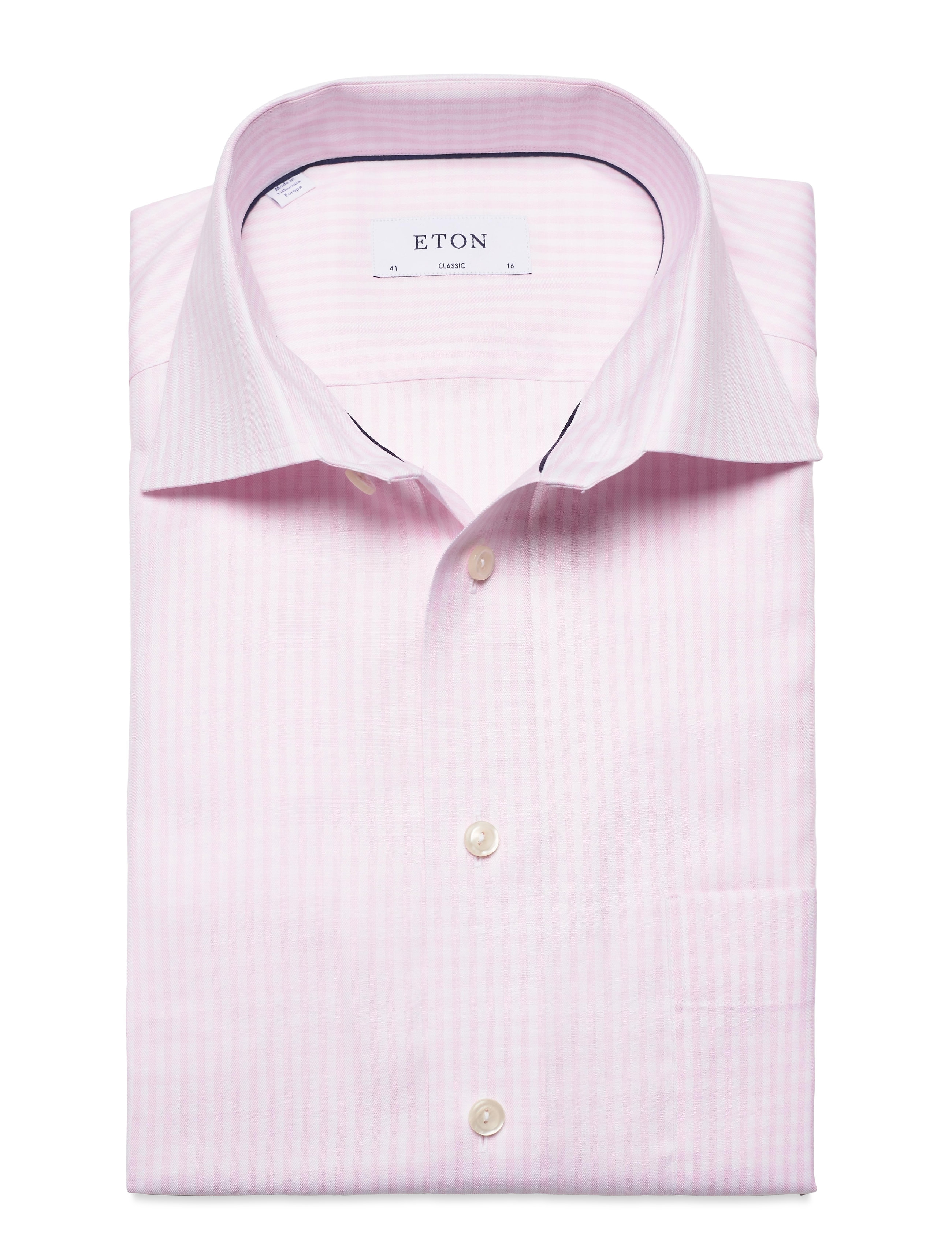 Eton - Classic fit Business Signature Twill Shirt - pink/red - 4