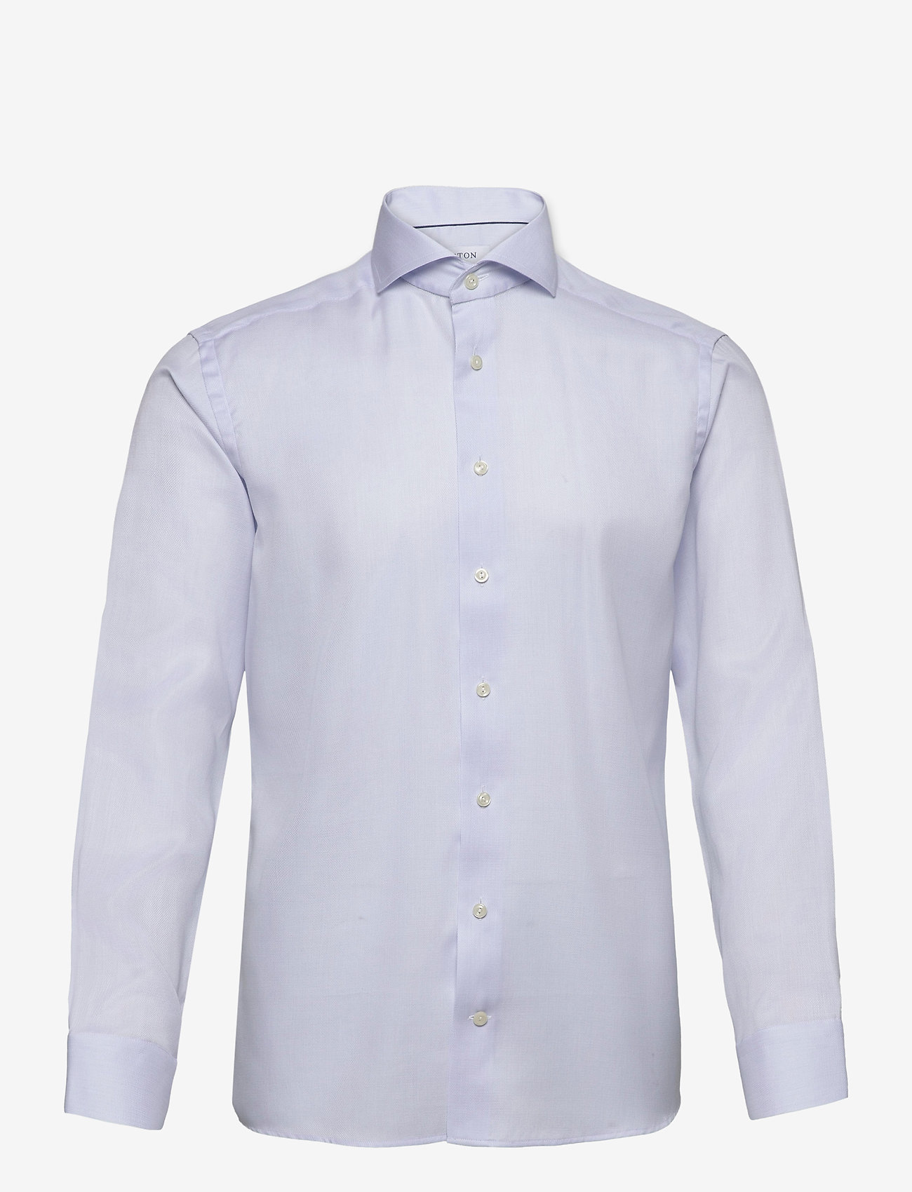 Eton - Sky Blue Micro Weave Cotton-Tencel Twill Shirt - blue - 0