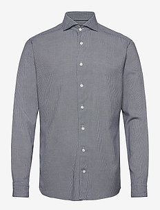 Soft Houndstooth Cotton-Tencel Shirt, Eton