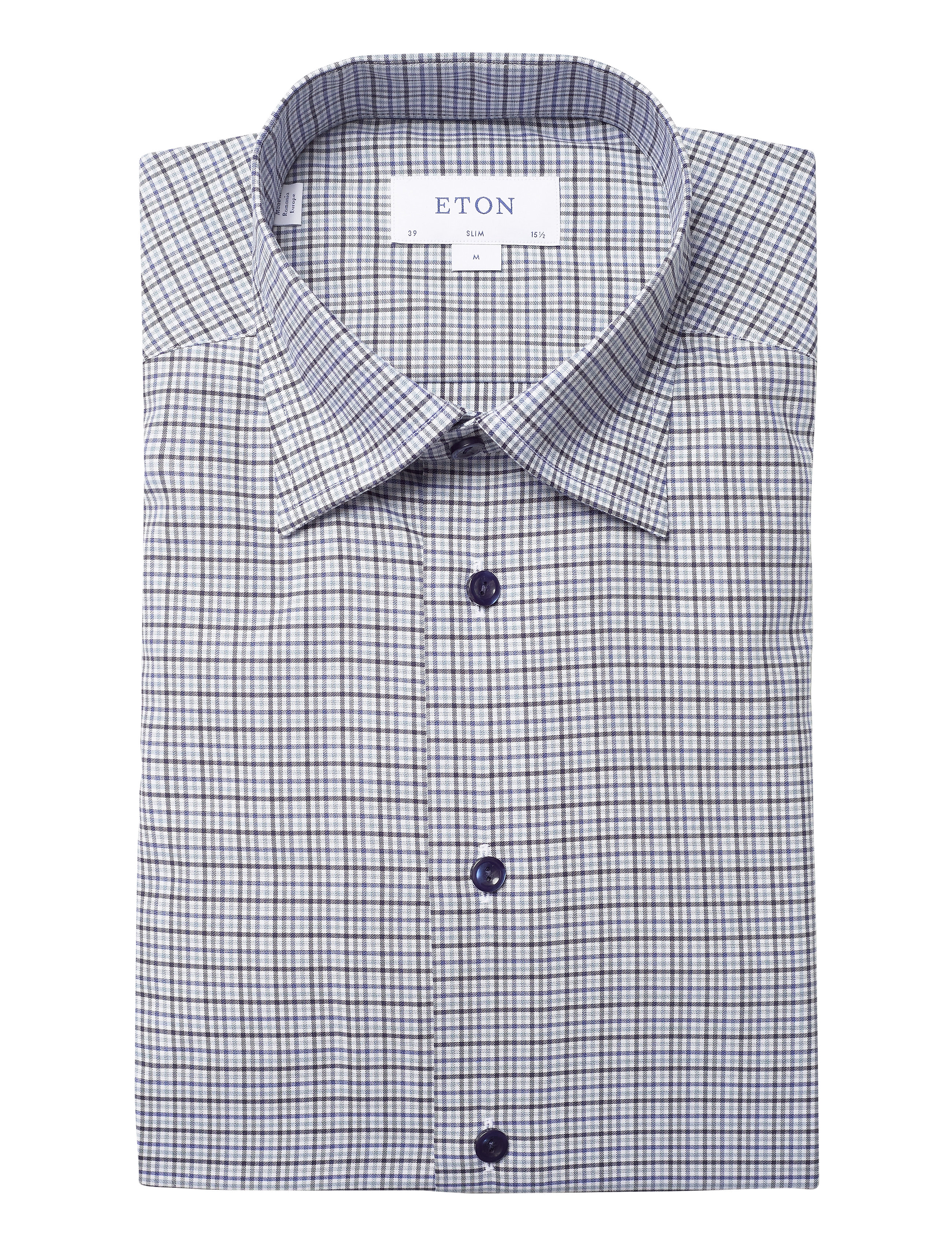 Eton - Slim fit Business Casual Twill Shirt - blue - 4