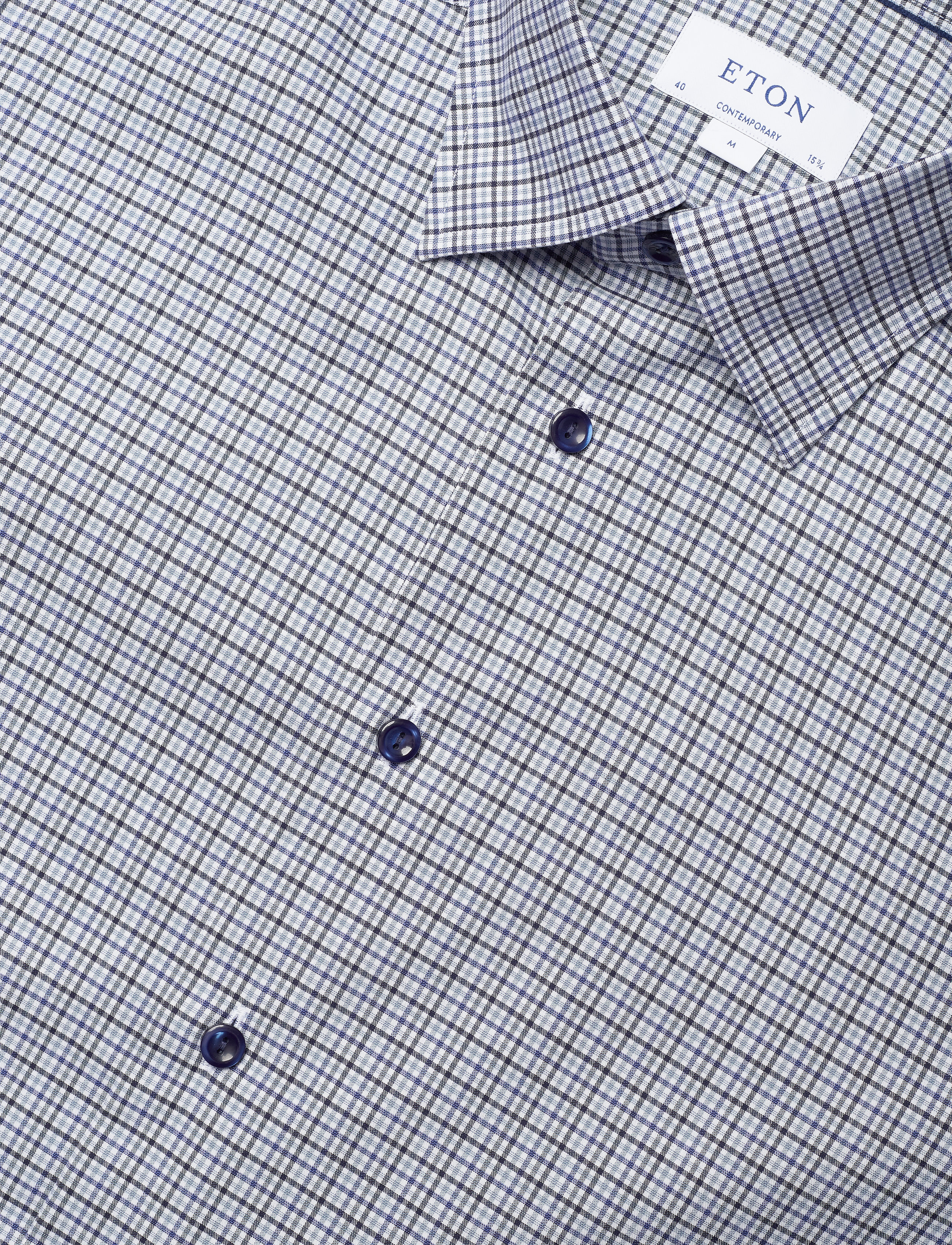 Eton - Contemporary fit Business Casual Twill Shirt - blue - 3
