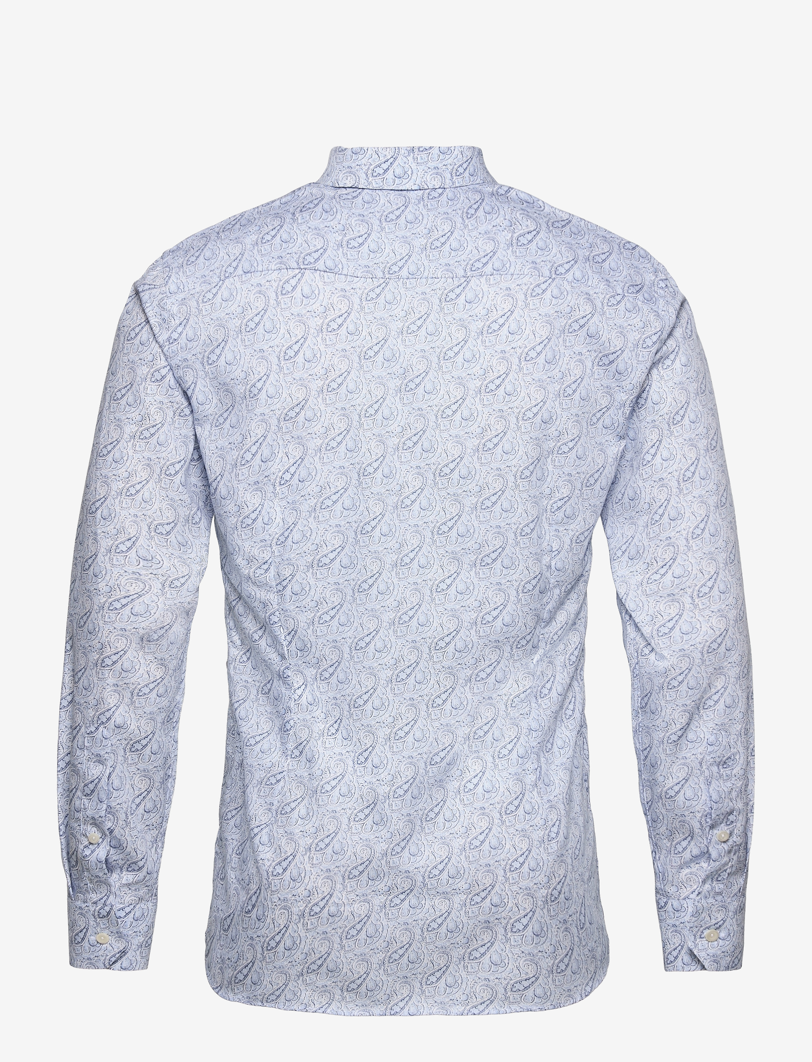 Eton - Paisley Poplin Shirt - mid blue - 2