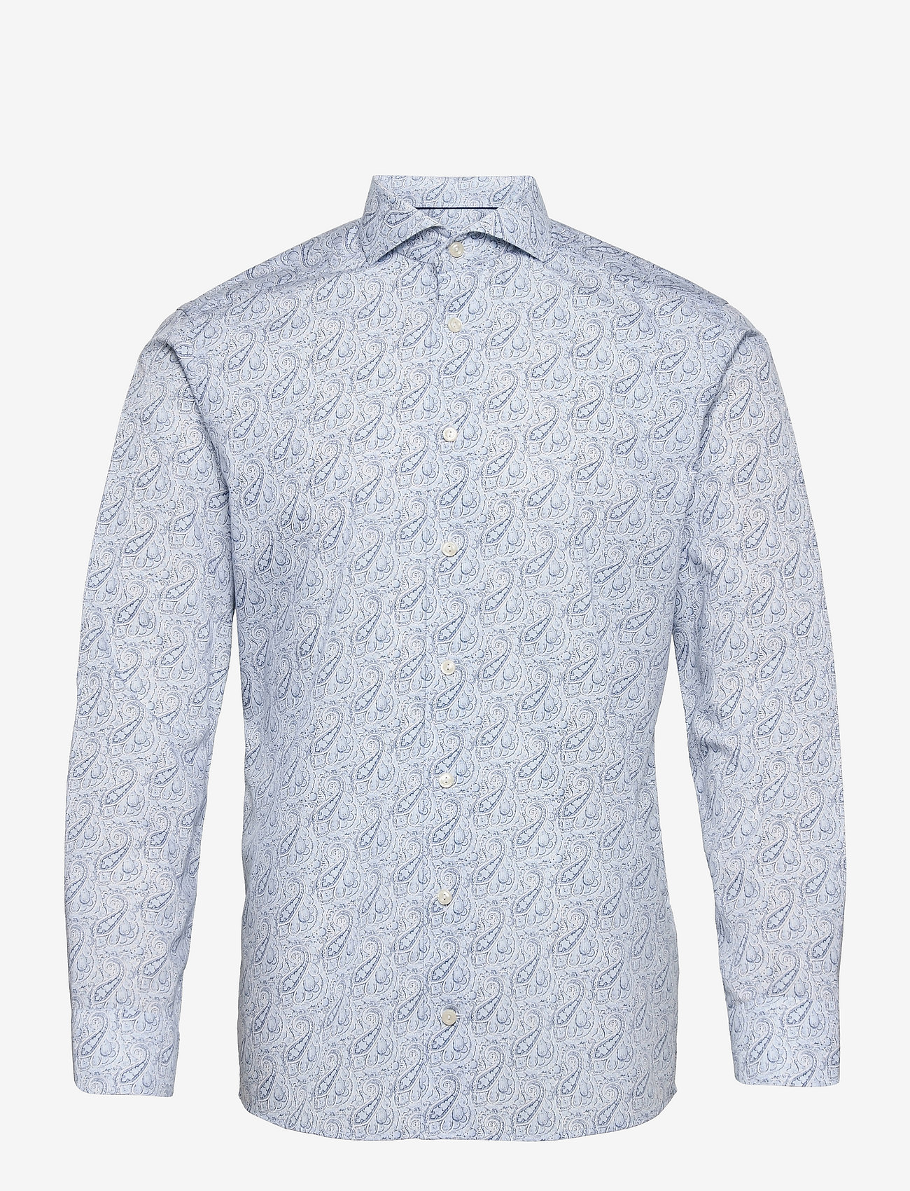 Eton - Men's Shirt: Business  Poplin - mid blue - 0
