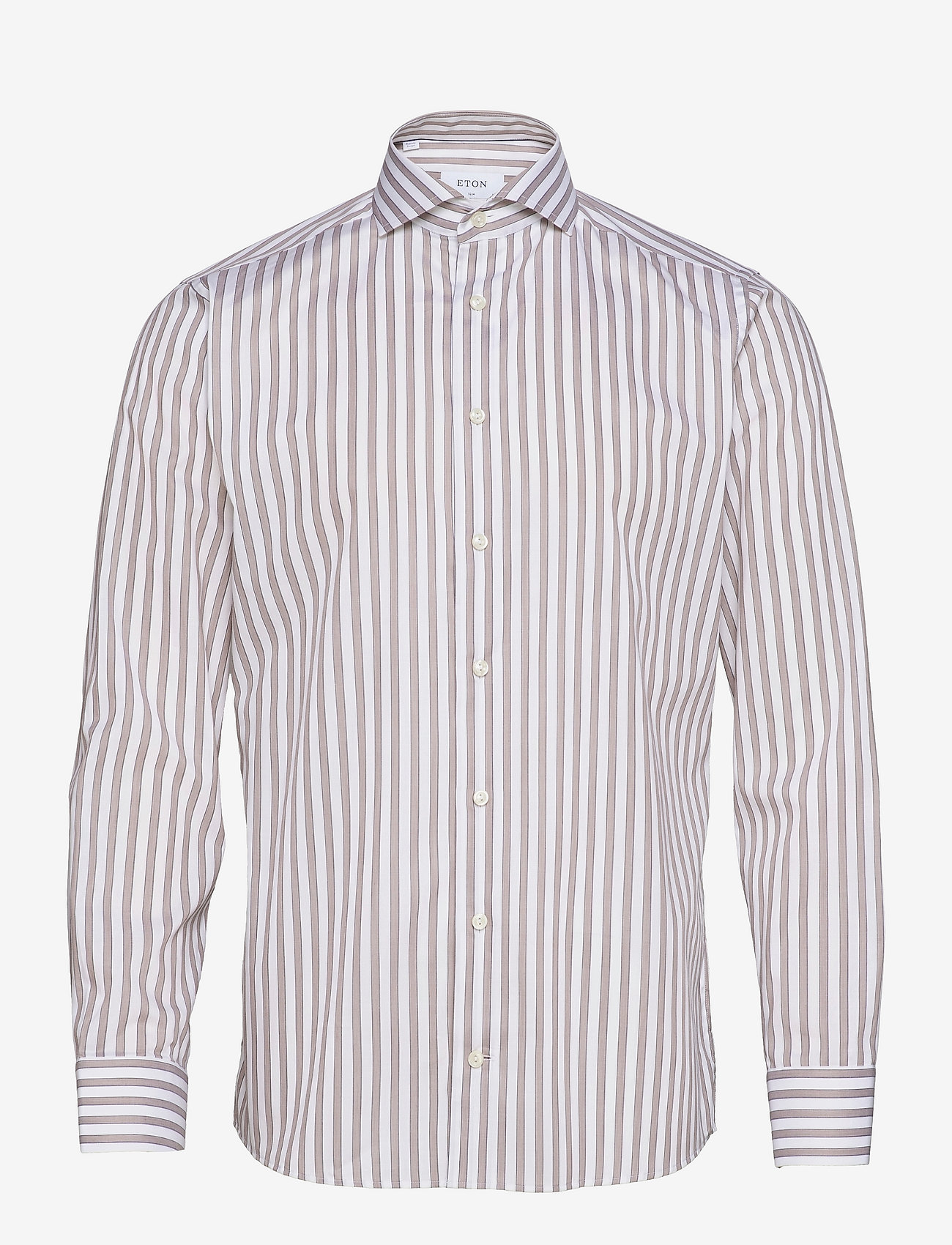 Eton - Men's Shirt: Business  Fine Twill Stretch - brown - 0