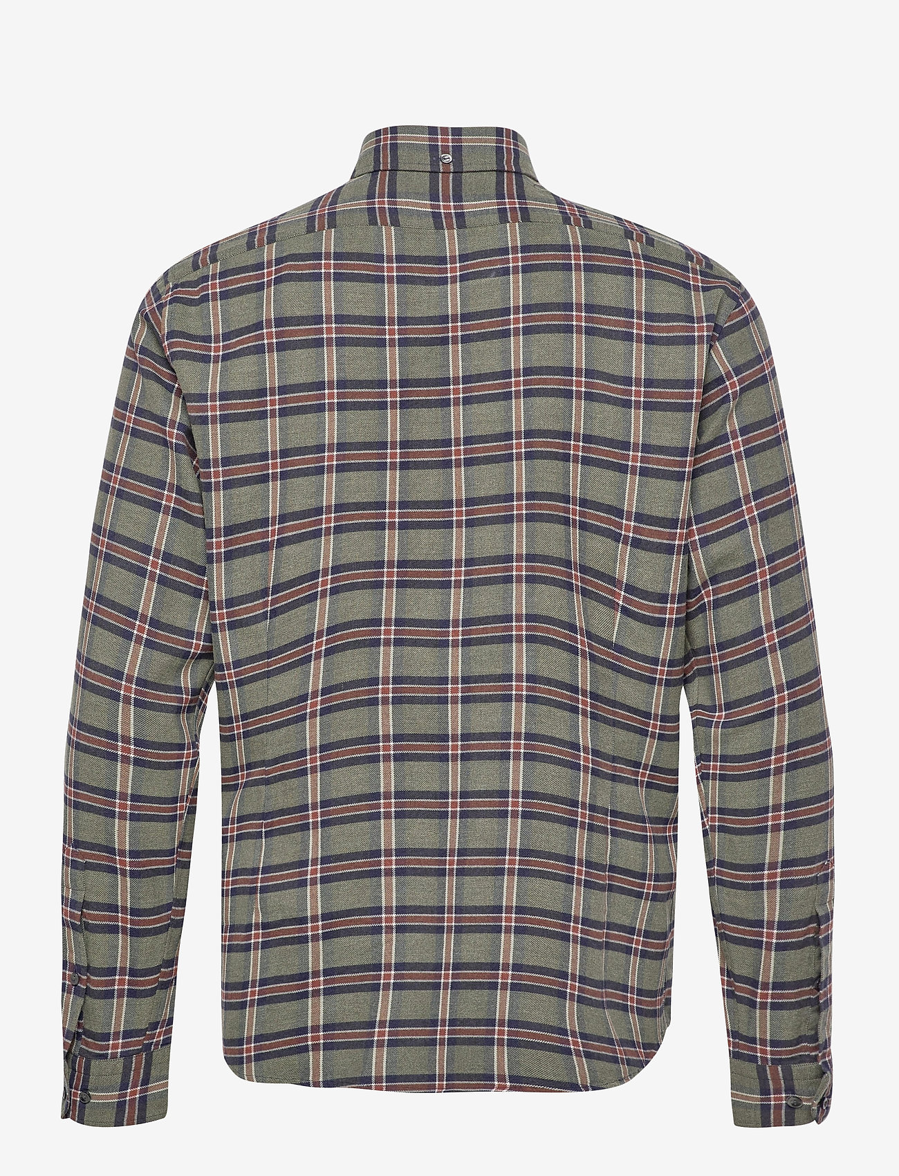 Eton - Slim  fit Casual Flannel Shirt - green - 1