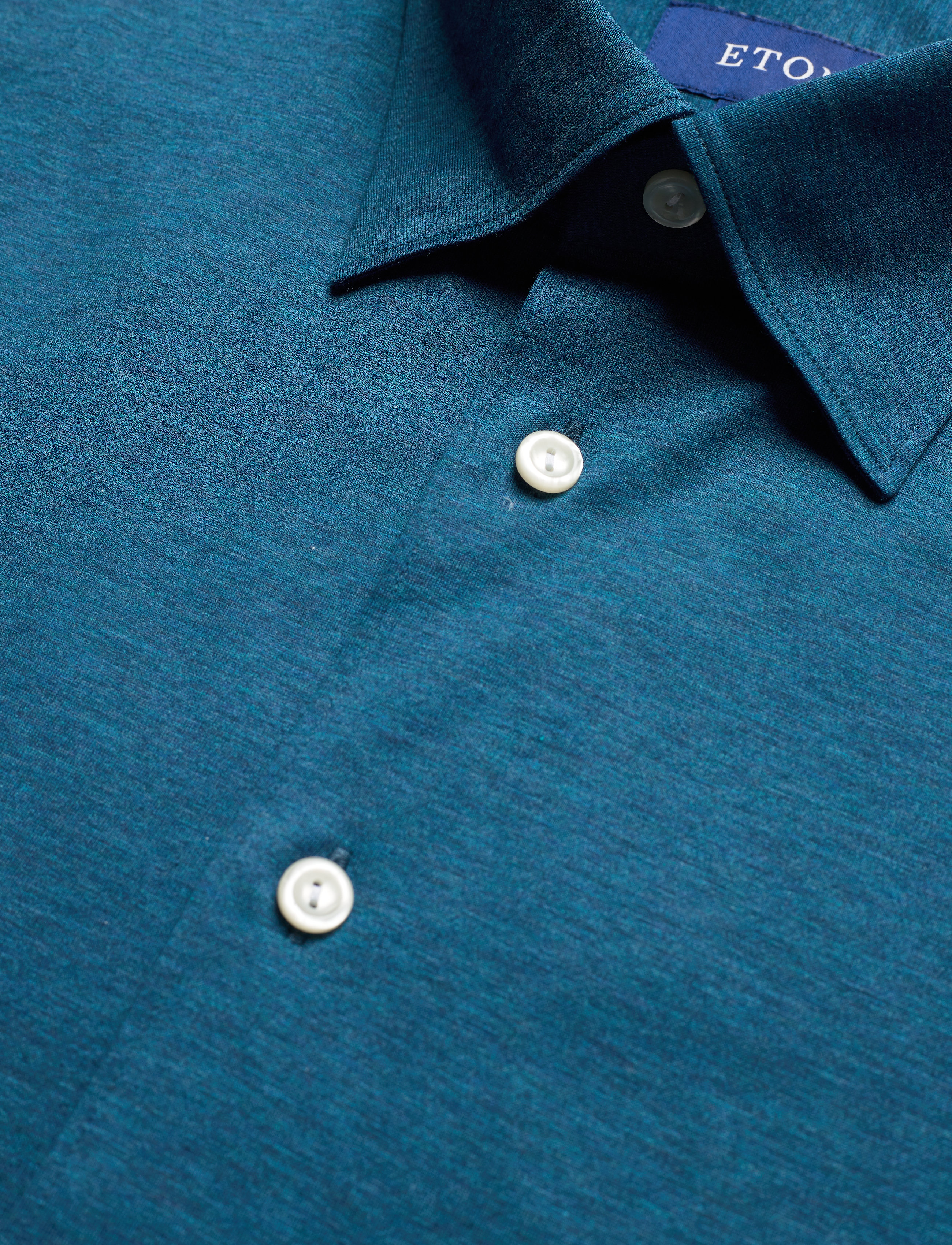 Eton - Men's shirt: Casual  Jersey - green - 3