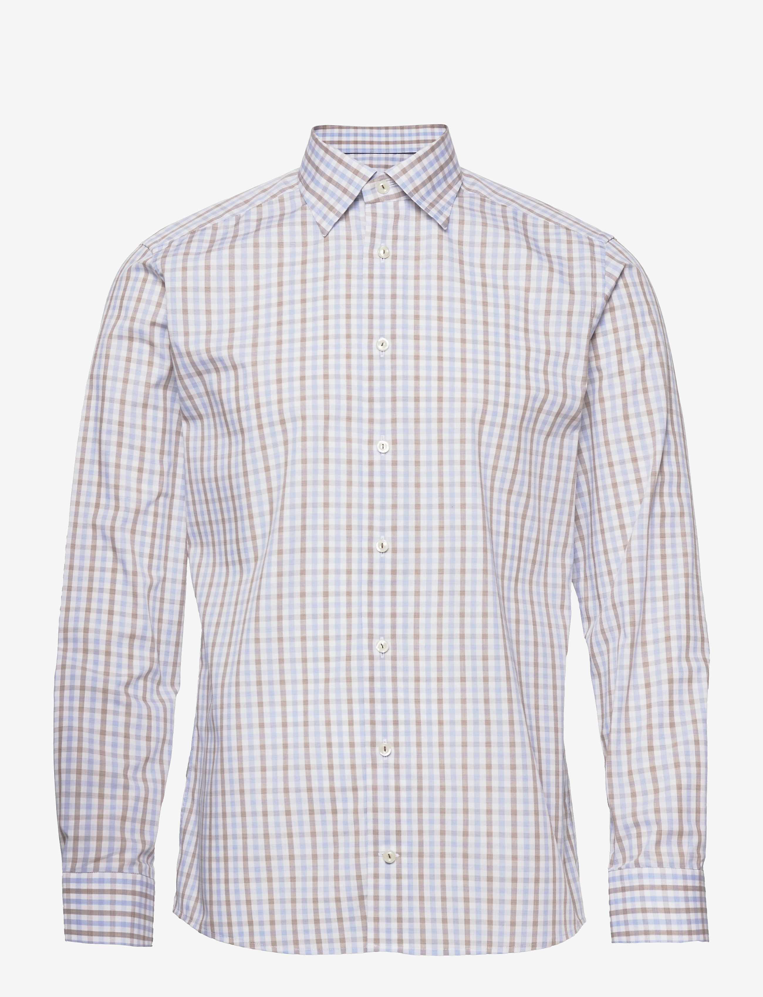 Eton - Slim fit Business Poplin Shirt - offwhite/brown - 0