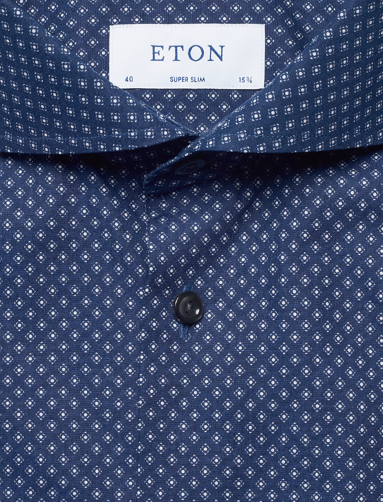 Eton - Floral Micro Print Poplin Shirt - blue - 2
