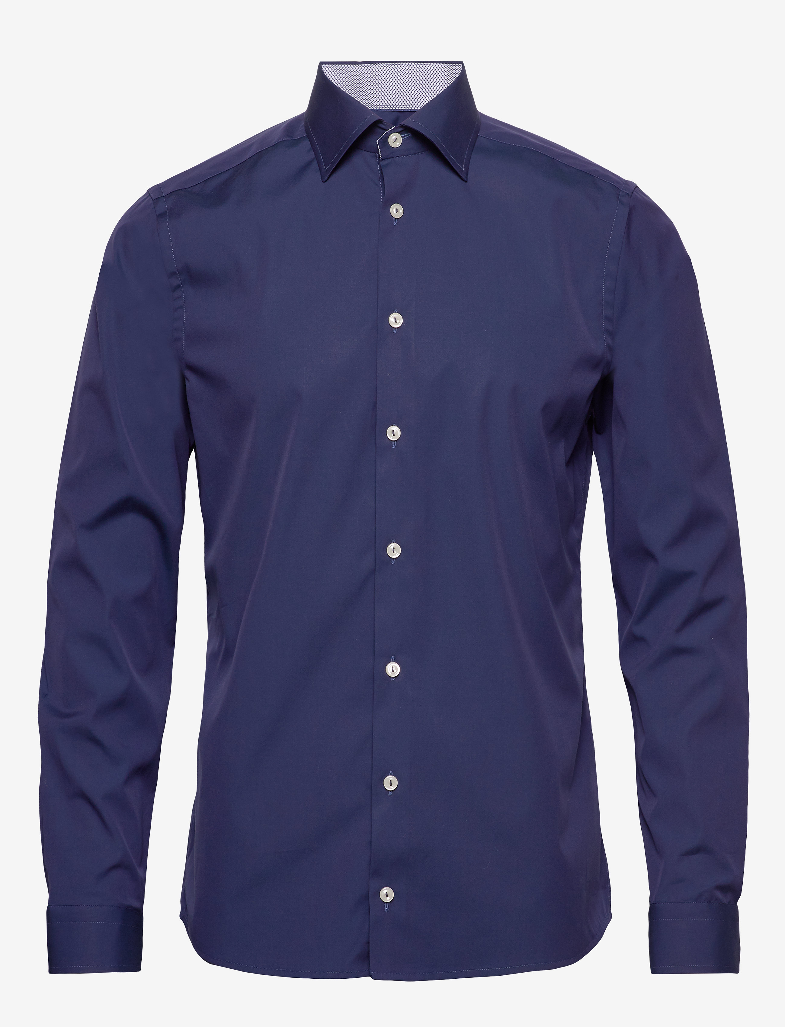 Eton - Poplin Shirt – Micro Print Details - blue - 0