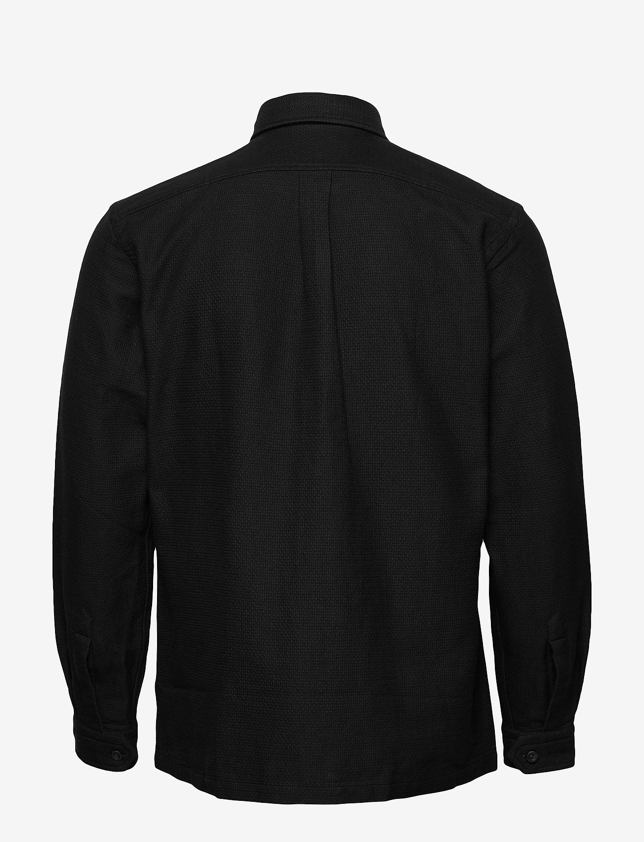 Eton - Indigo luxe dobby overshirt - black - 1