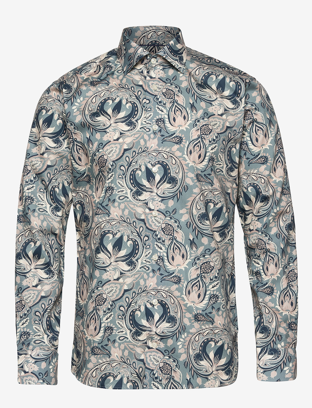 Eton - Bold Paisley Print Shirt - dark blue - 0