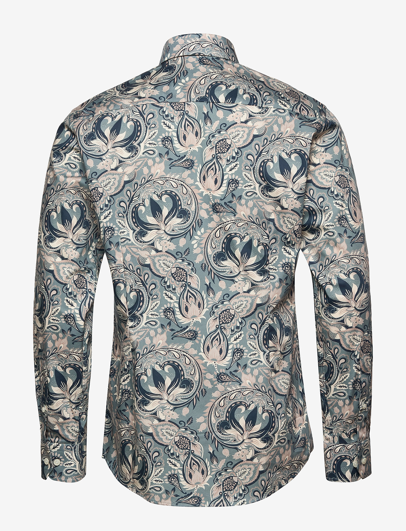 Eton - Bold Paisley Print Shirt - dark blue - 1