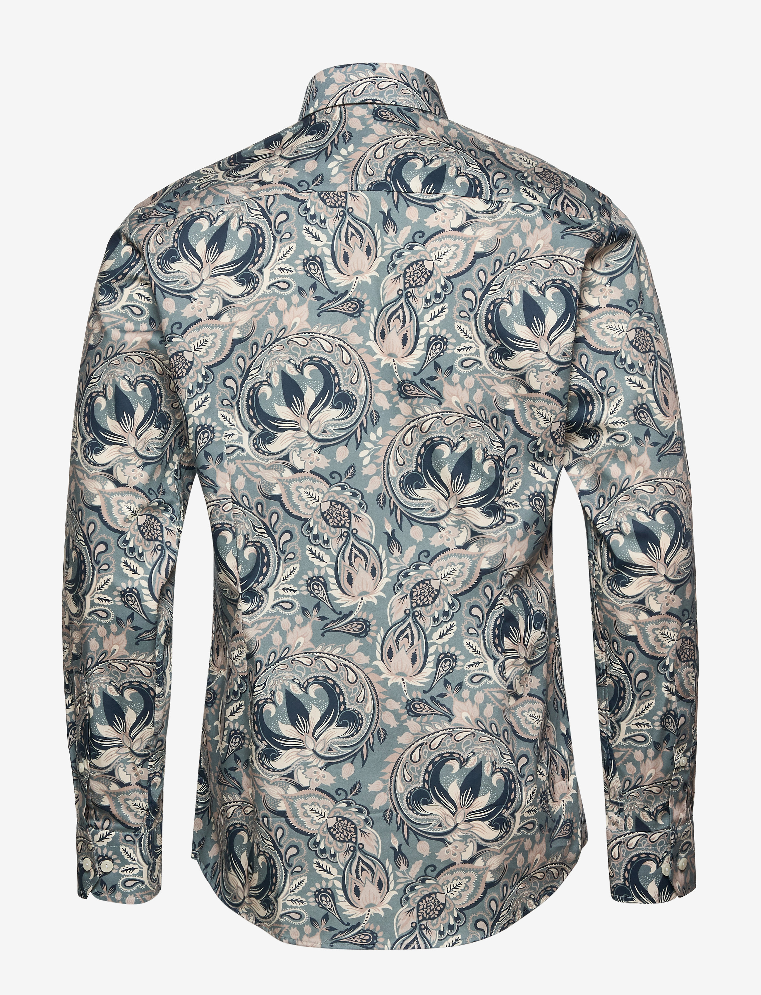 Eton - Bold Paisley Print Shirt - dark blue - 1