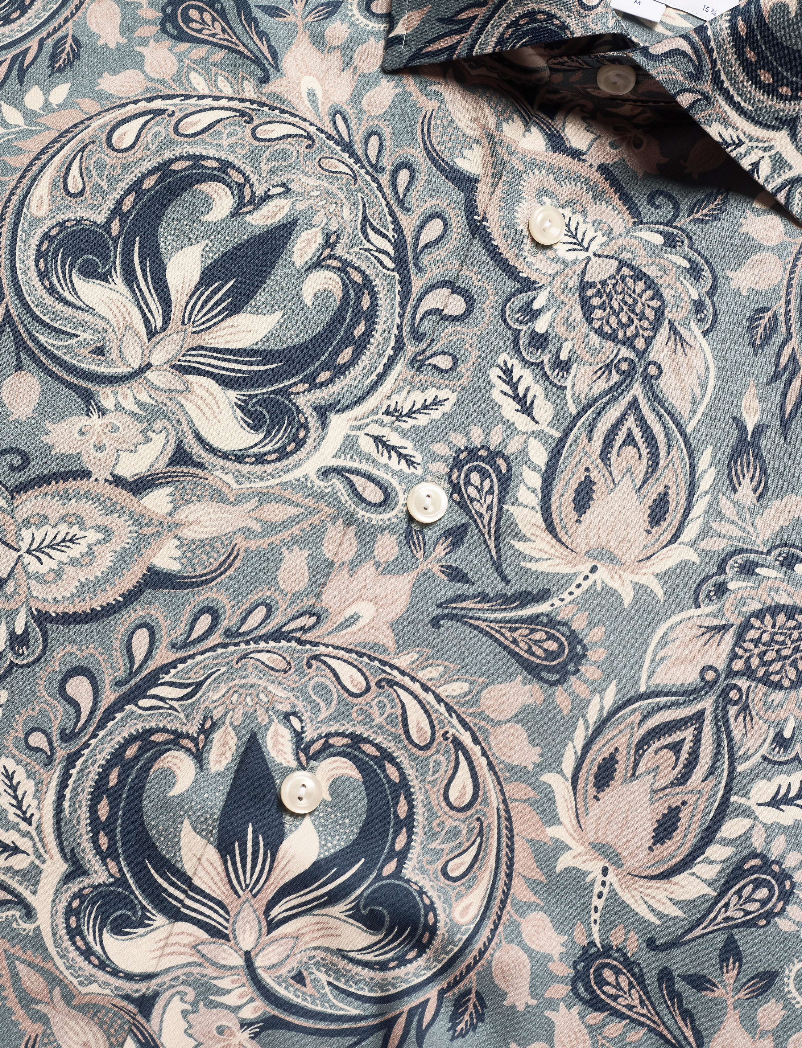 Eton - Bold Paisley Print Shirt - dark blue - 3