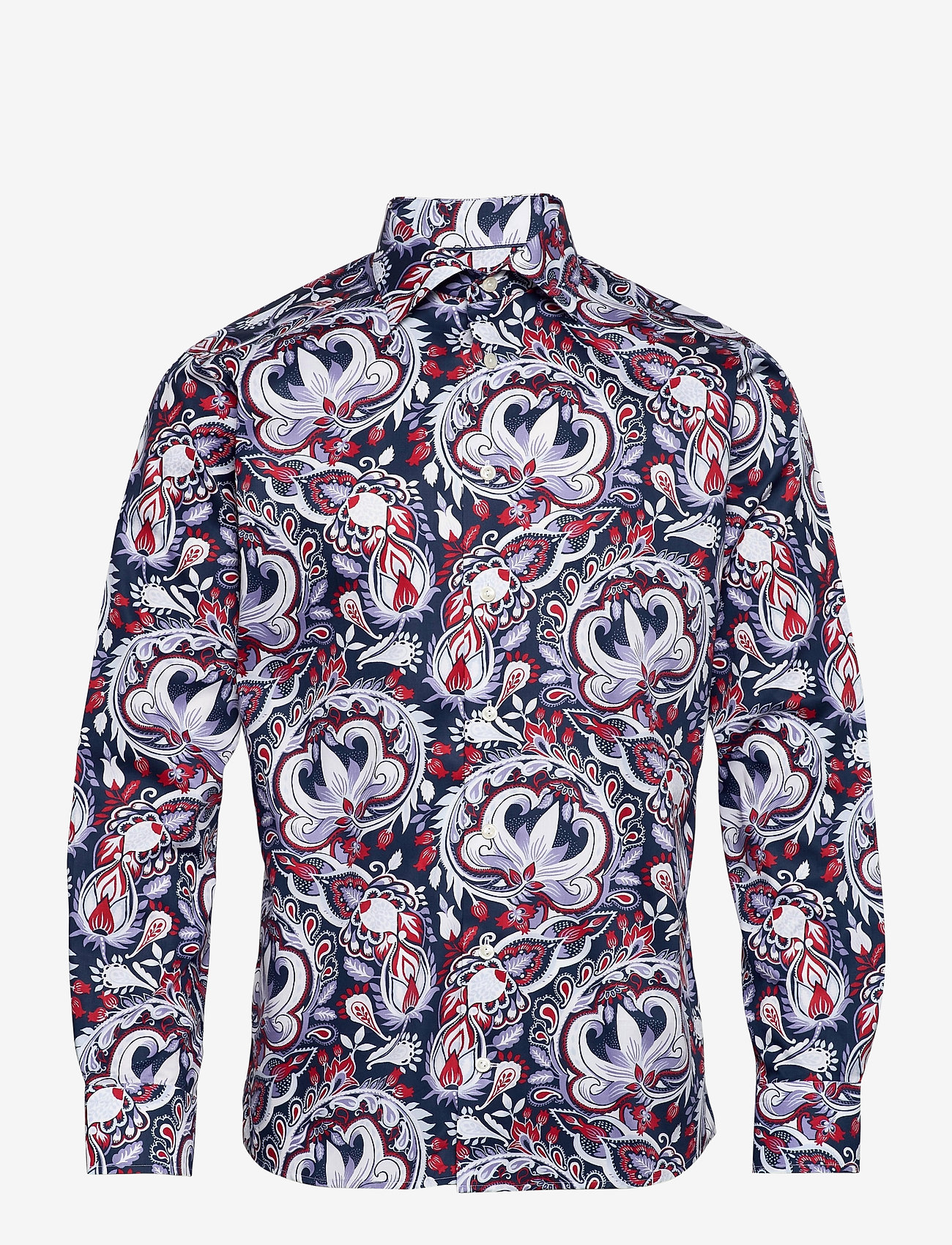 Eton - Navy twill shirt - blue - 0