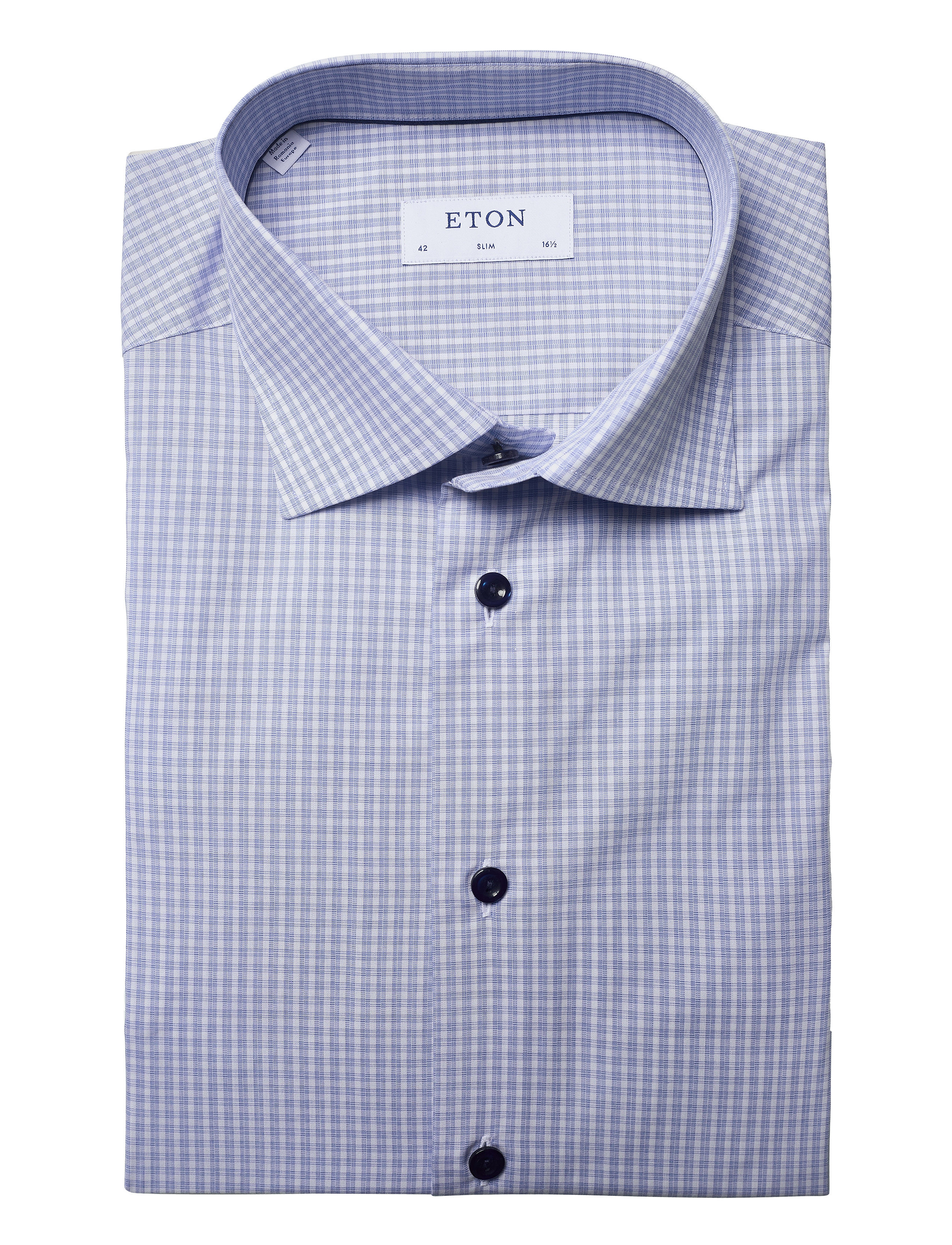 Eton - Slim fit Business Poplin Shirt - blue - 4