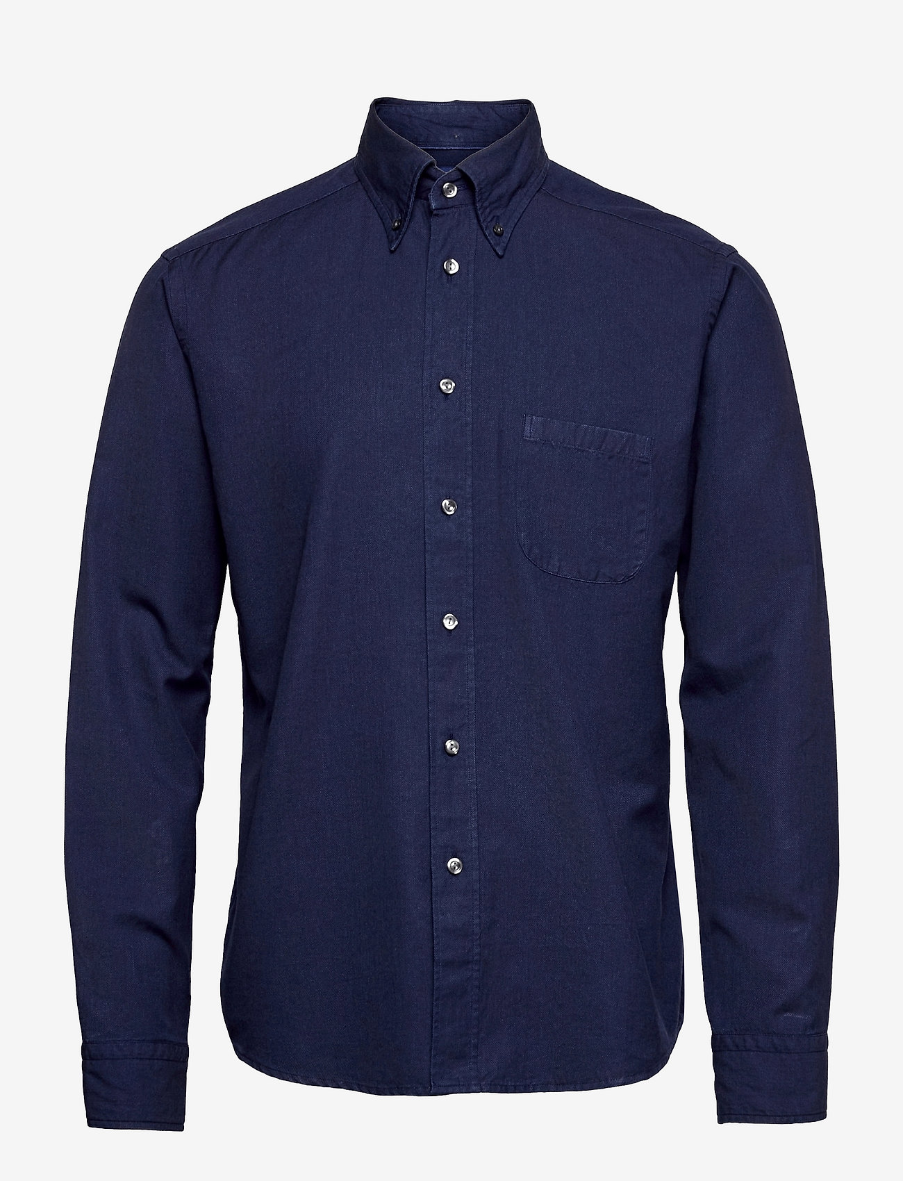 Eton - Men's Shirt: Casual  Indigo - navy blue - 0