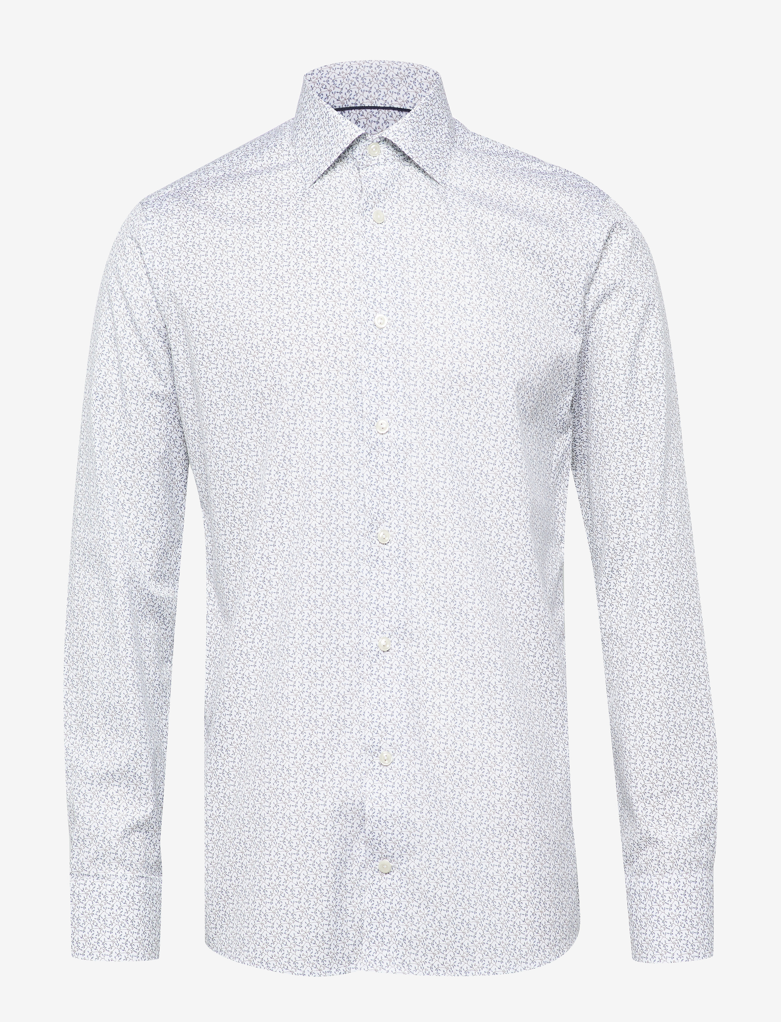 Eton - White floral poplin shirt - white - 0