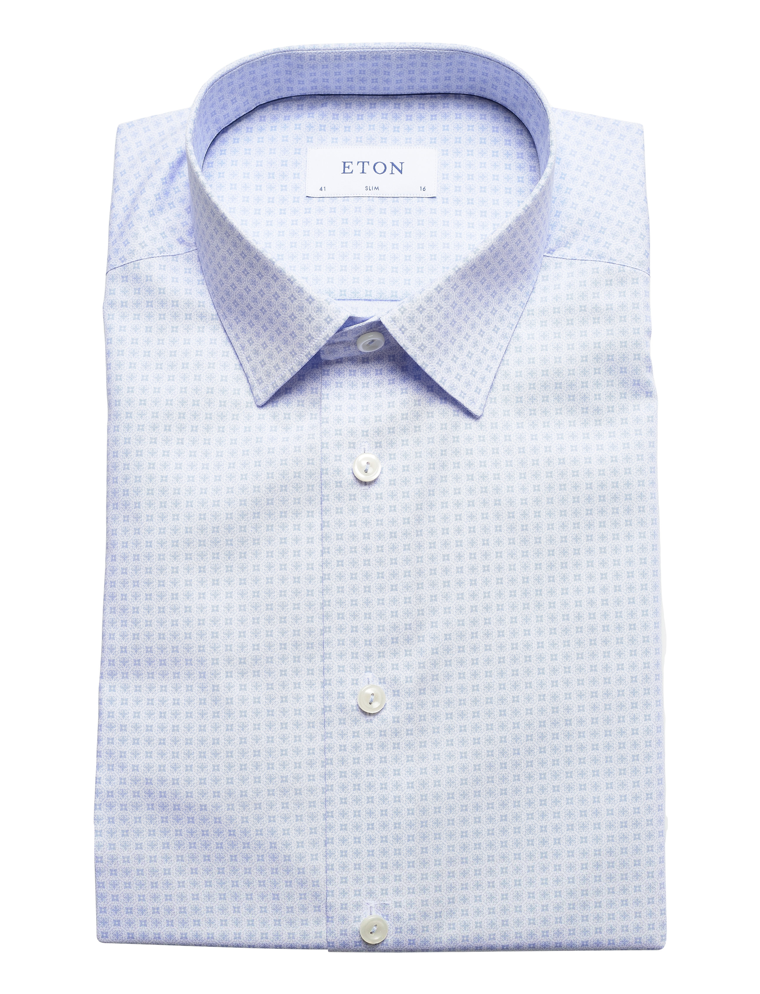 Eton - Slim fit Business Poplin Shirt - blue - 4
